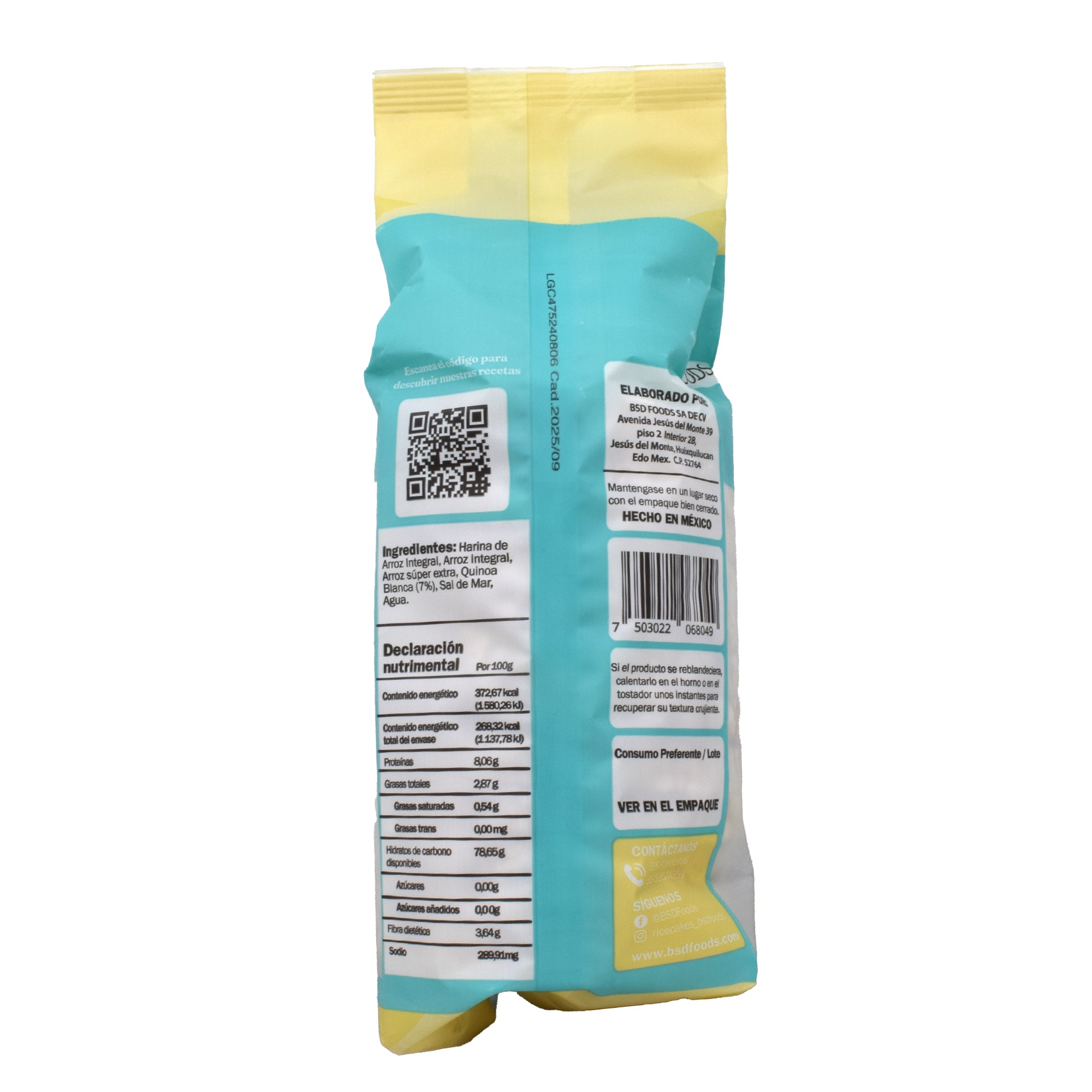 Galleta De Arroz Quinoa  72 G