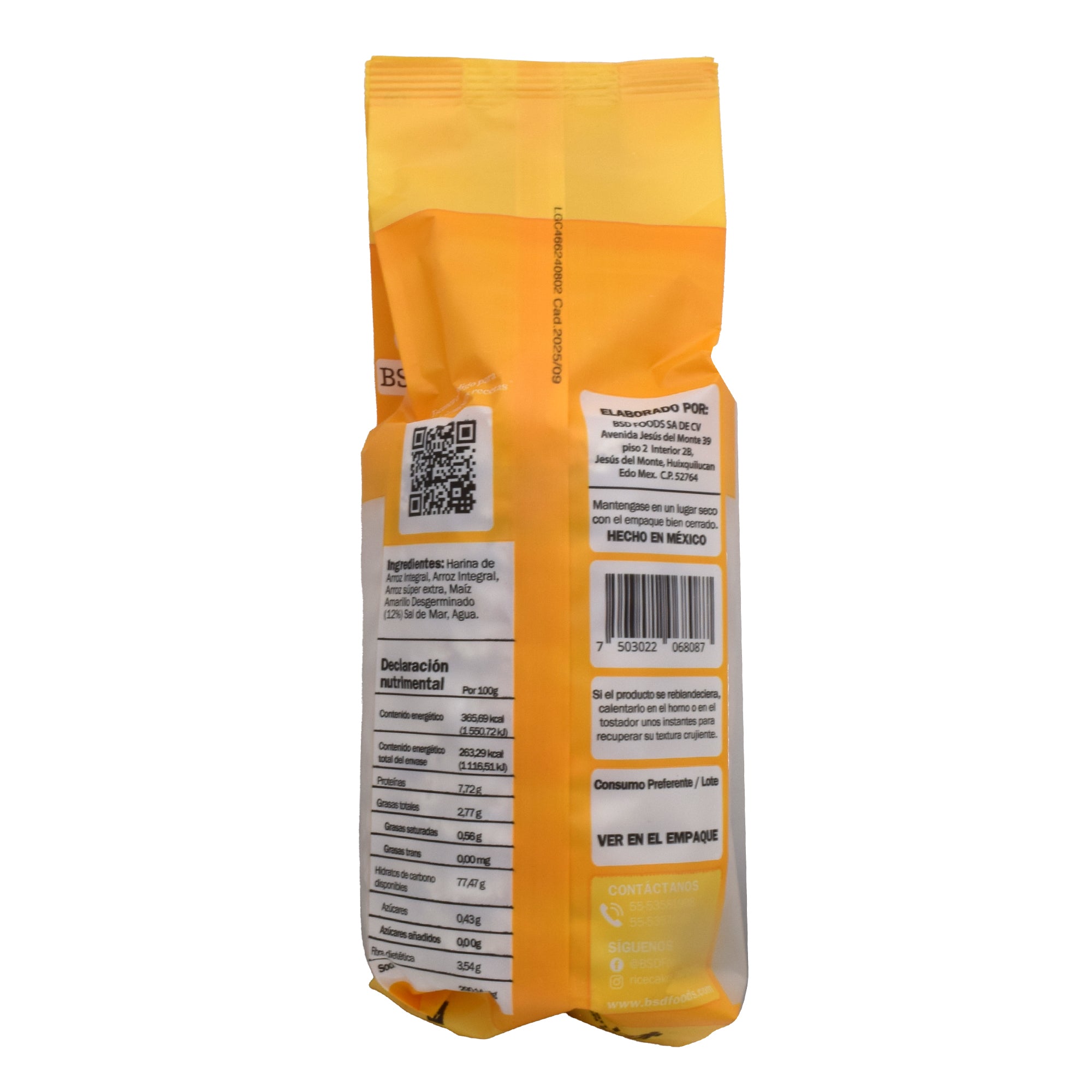 Galleta De Arroz Y Maiz 72 G