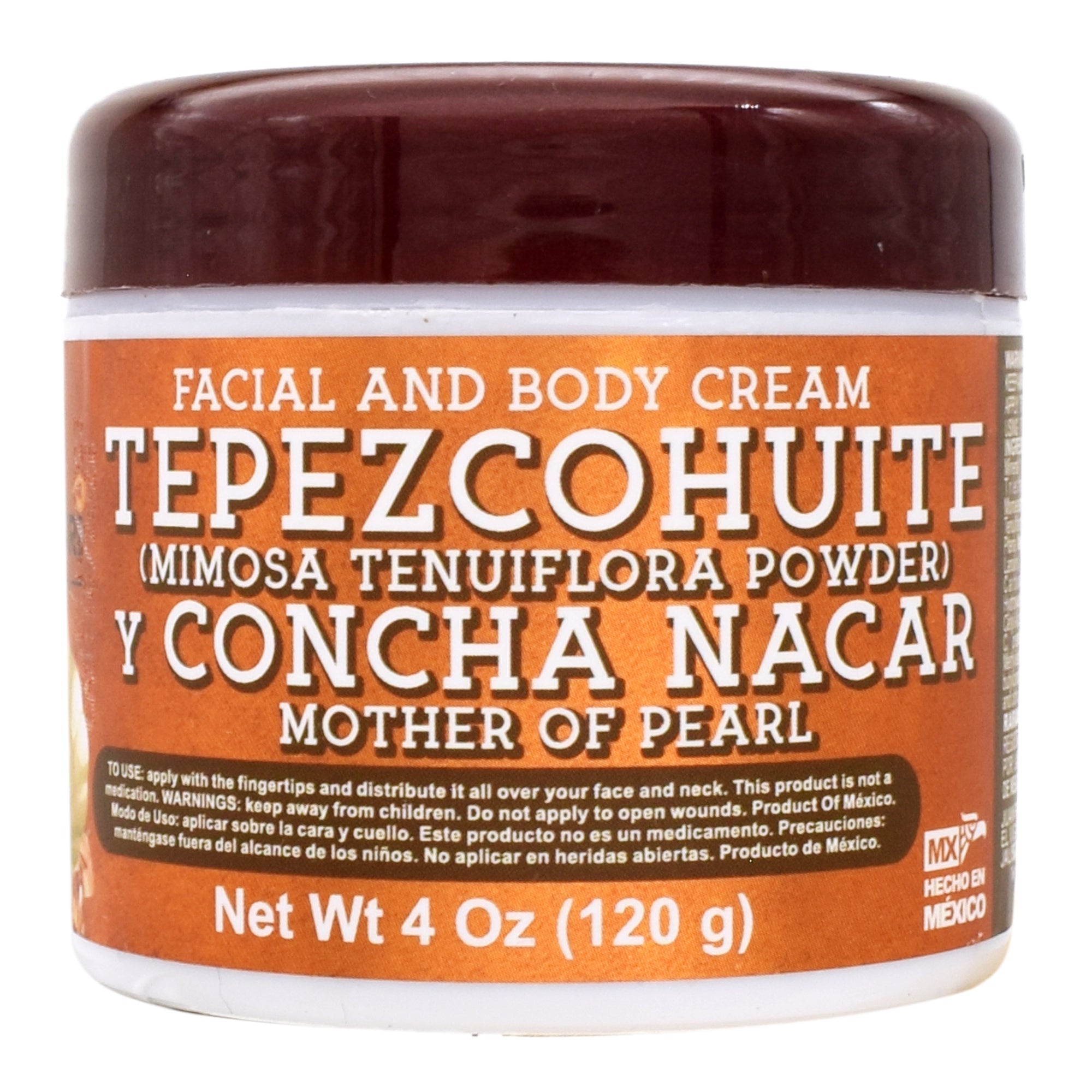 Crema De Tepezcohuite Y Concha Nacar 120 G