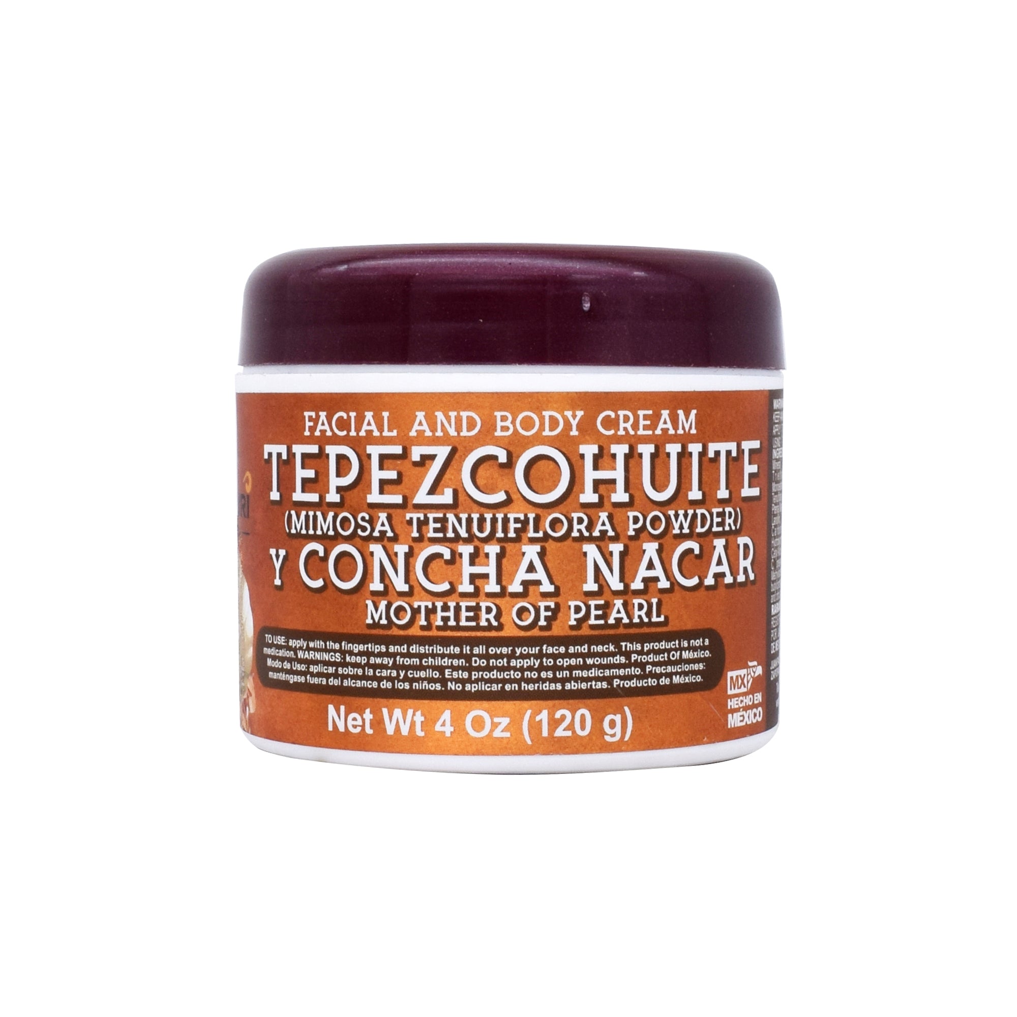 Crema De Tepezcohuite Y Concha Nacar 120 G