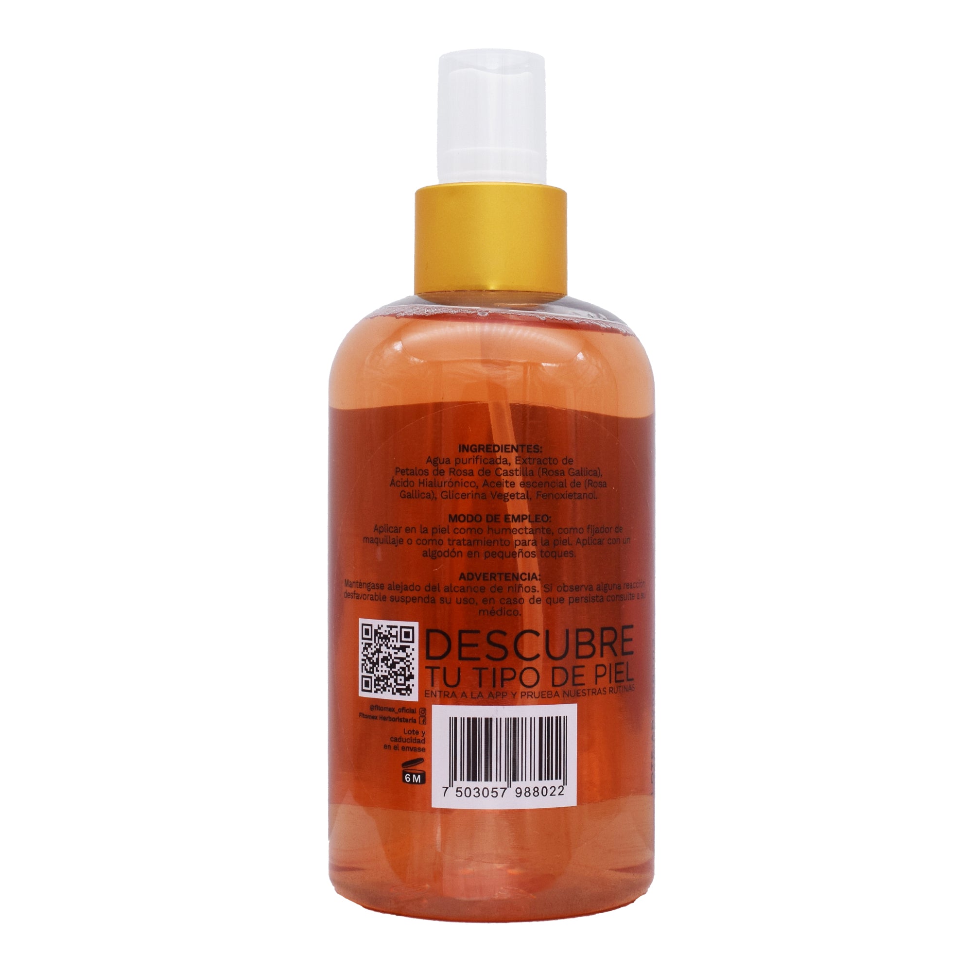 Agua De Rosas Con Acido Hialuronico 250 Ml