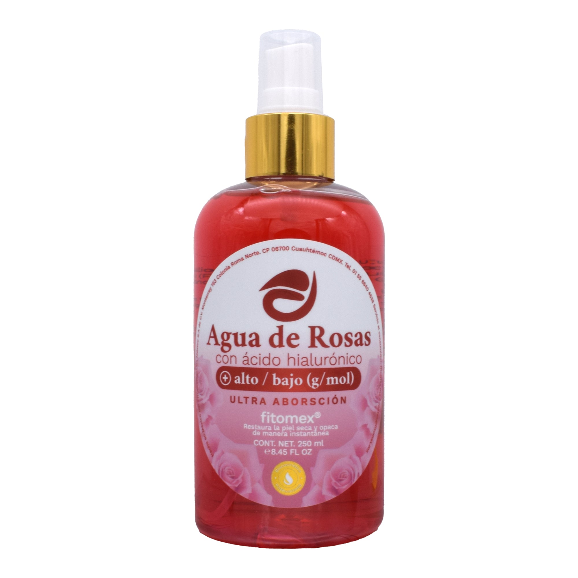 Agua De Rosas Con Acido Hialuronico 250 Ml