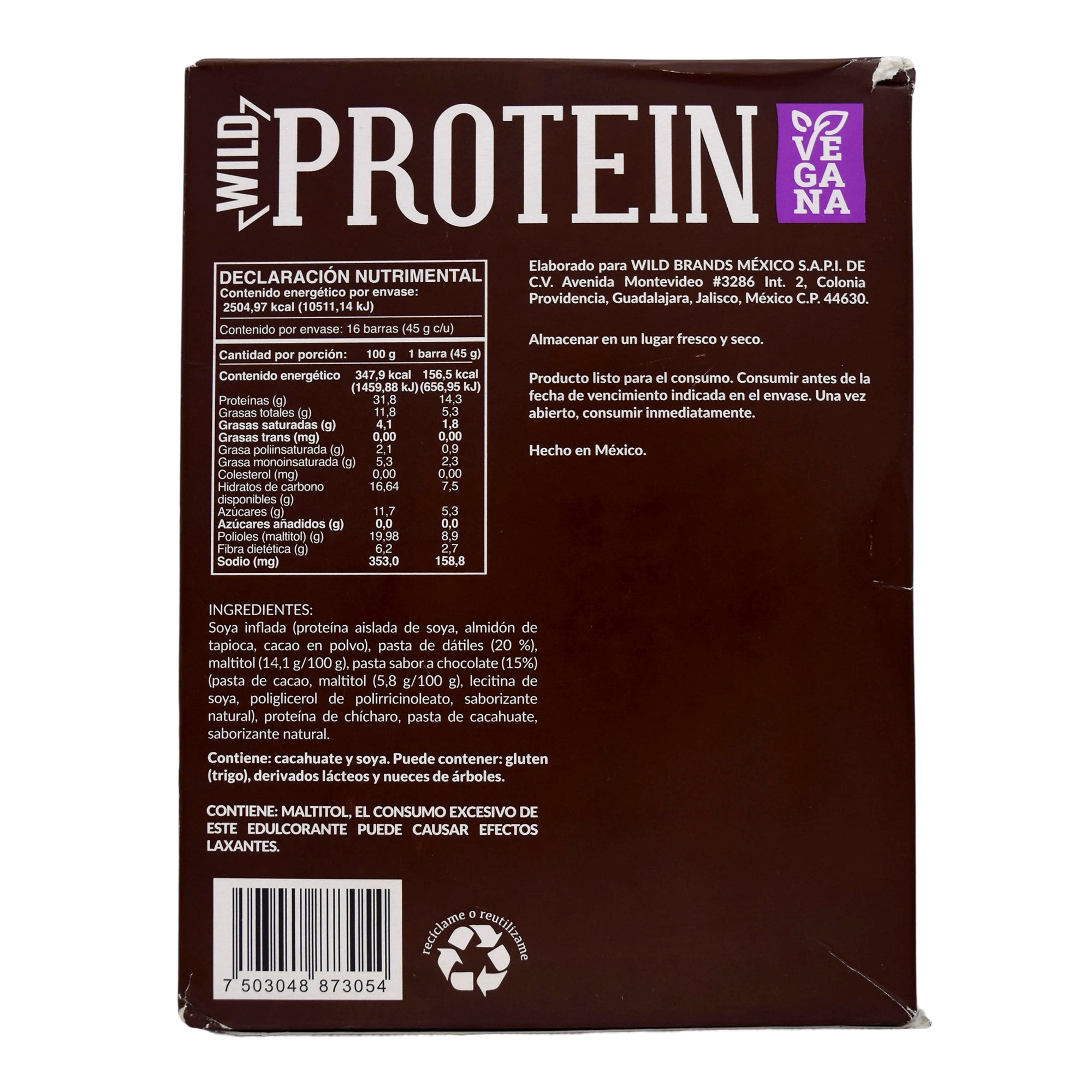 Barra De Proteina Chocolate Naranja 720 G (PAQUETE 16)