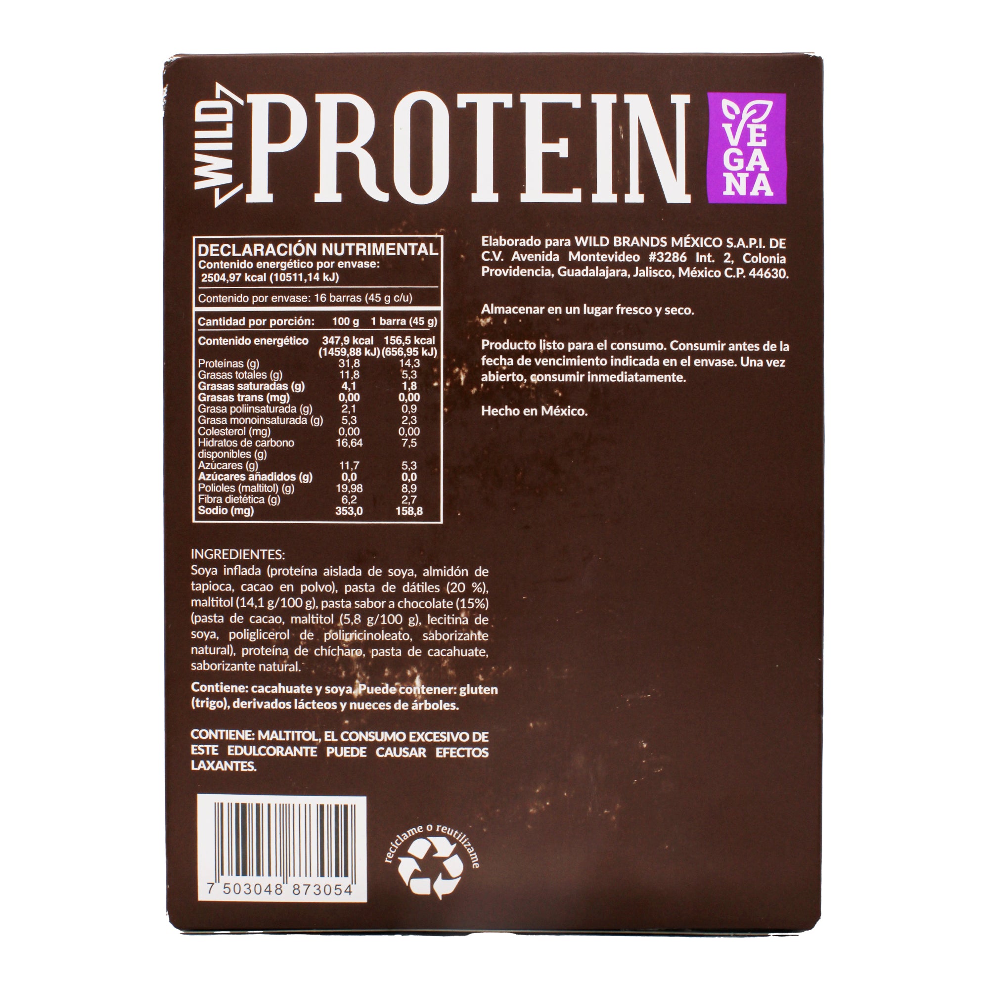 Barra De Proteina Chocolate Naranja 720 G (PAQUETE 16)