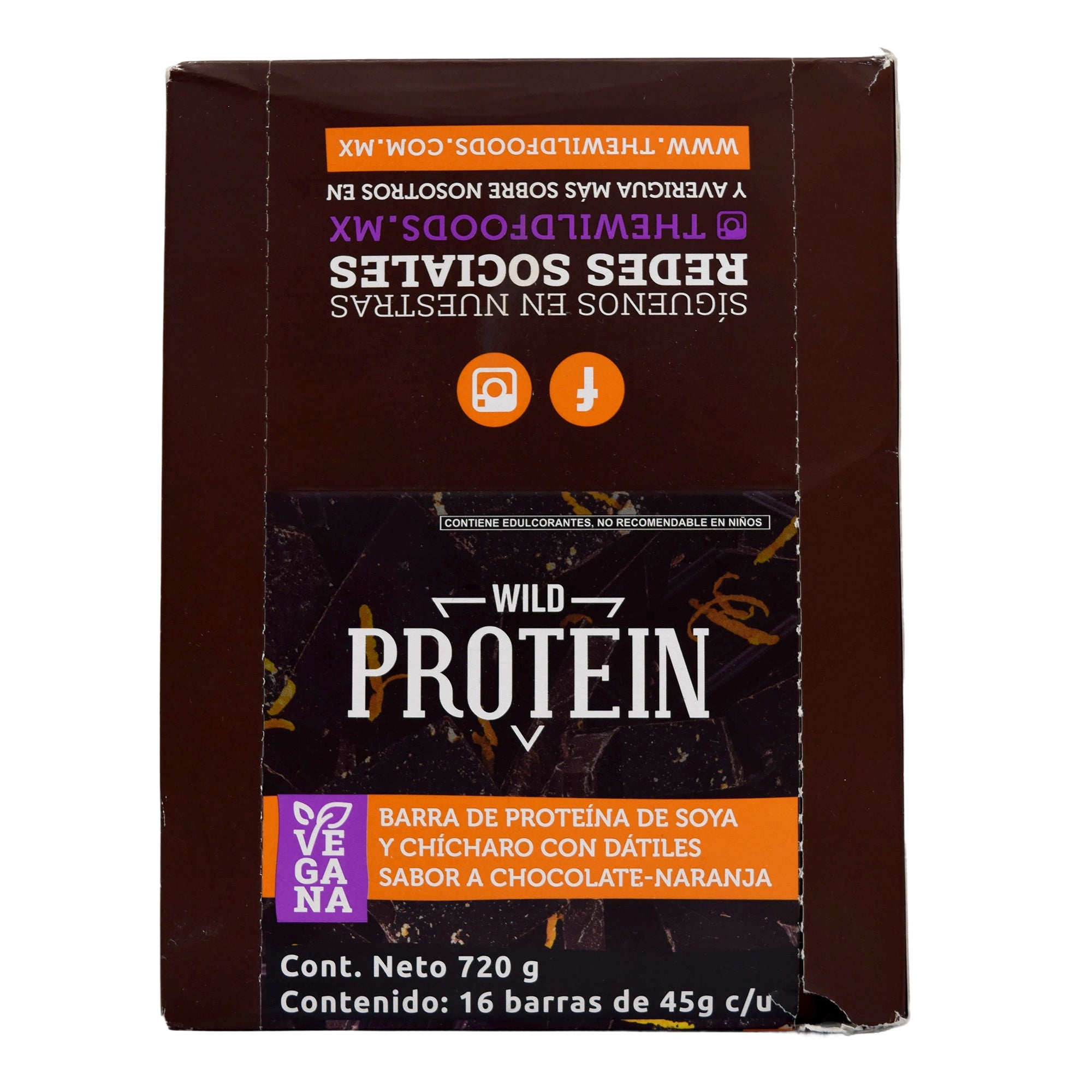 Barra De Proteina Chocolate Naranja 720 G (PAQUETE 16)