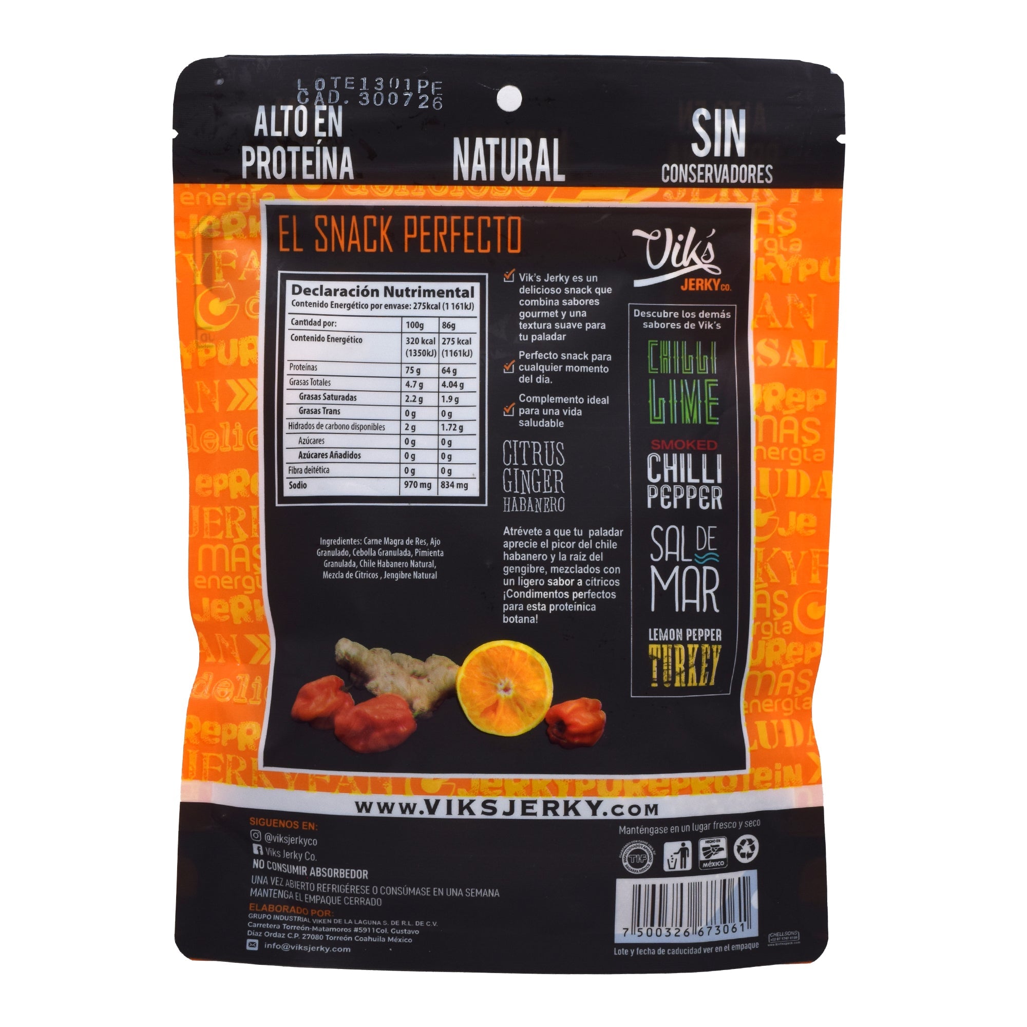 Carne Seca Res Citrus Ginger Habanero 86 G