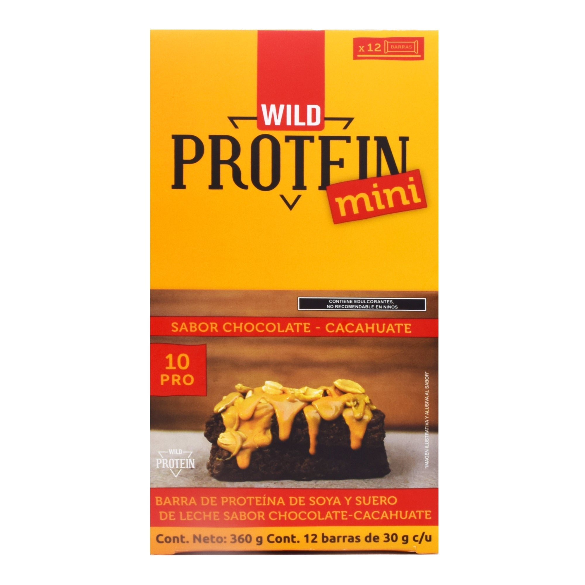 Mini Barra De Proteina Chocolate Cacahuate 30 G (PAQUETE 12)