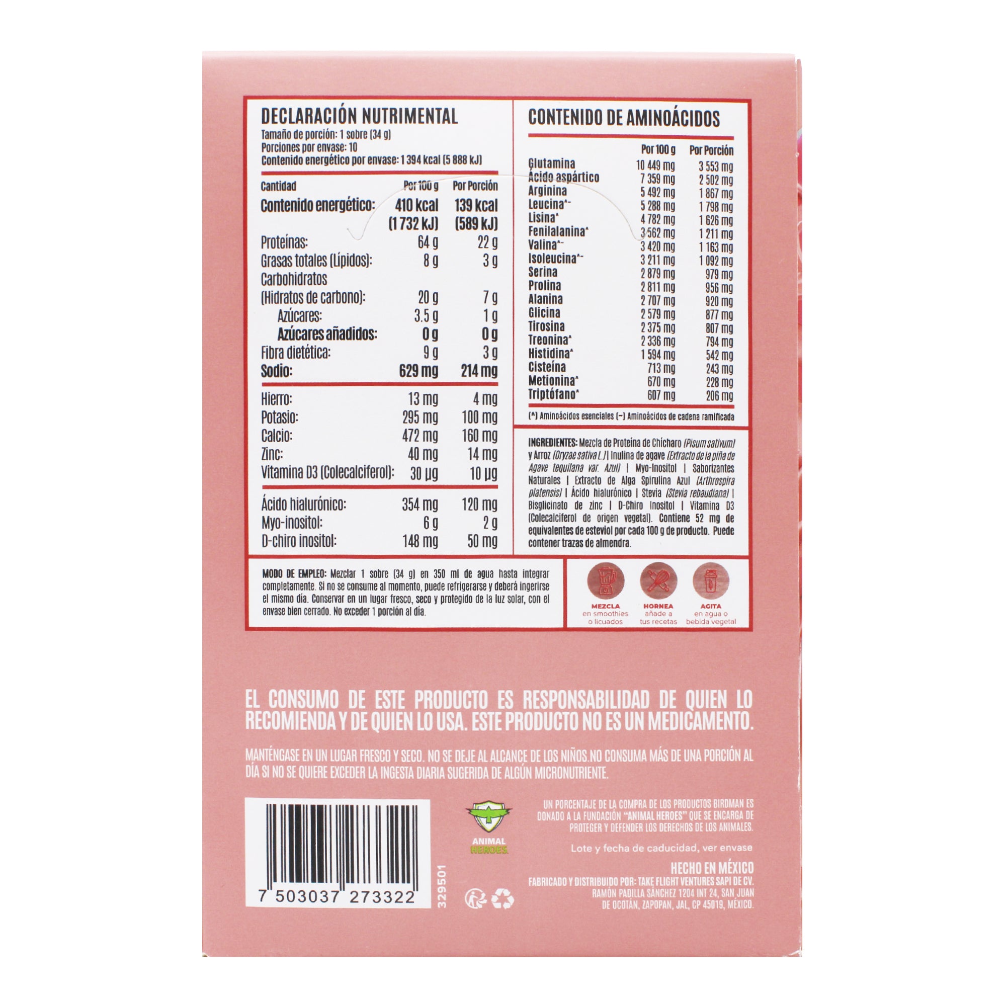 Proteina Vegetal Blueberry 34 G (Paquete 10)