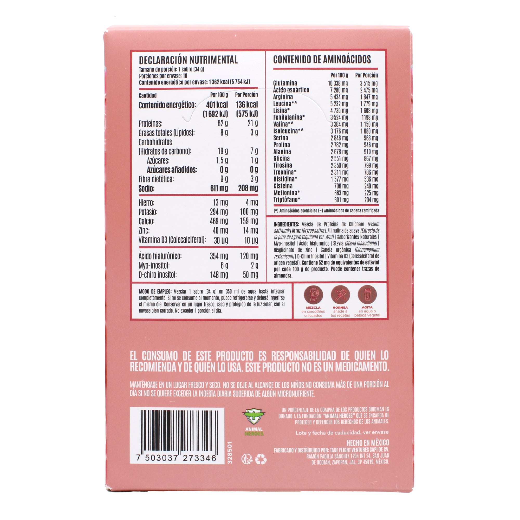 Proteina Vegetal Vainilla 34 G (Paquete 10)