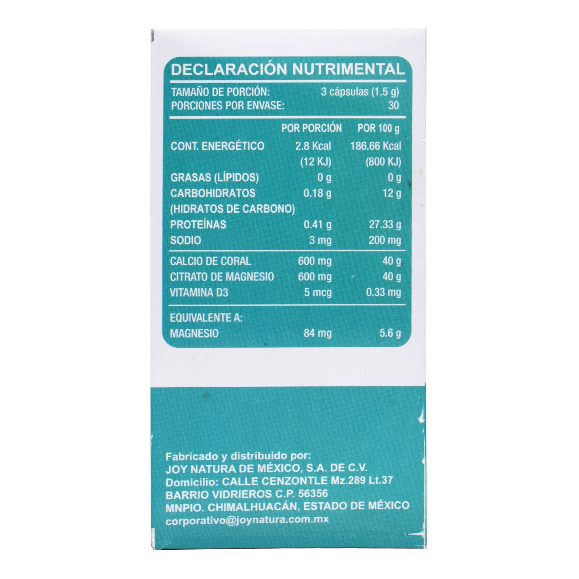 Calcio De Coral 90 Cap