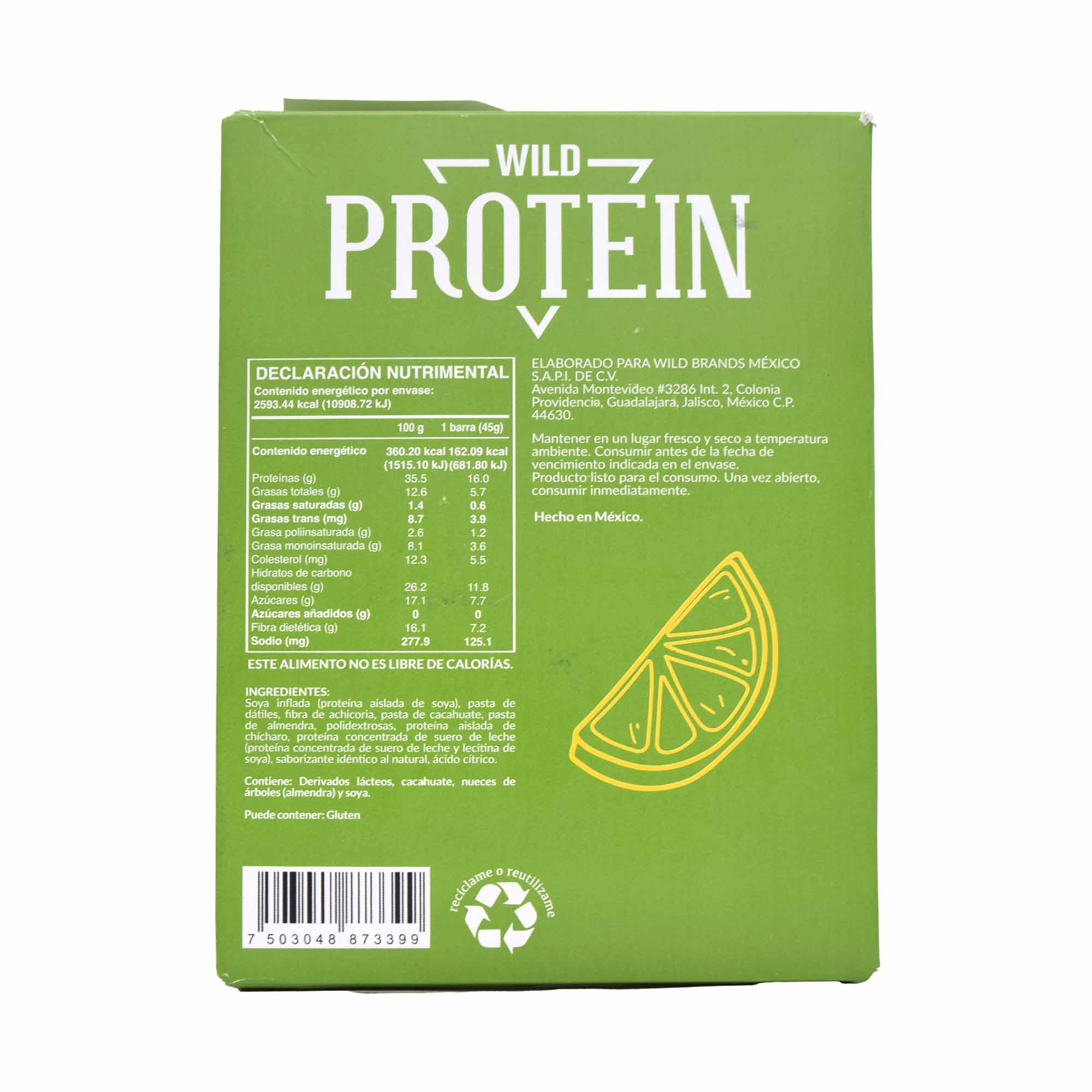 Barra De Proteina Pay De Limon 45 G (PAQUETE 16)