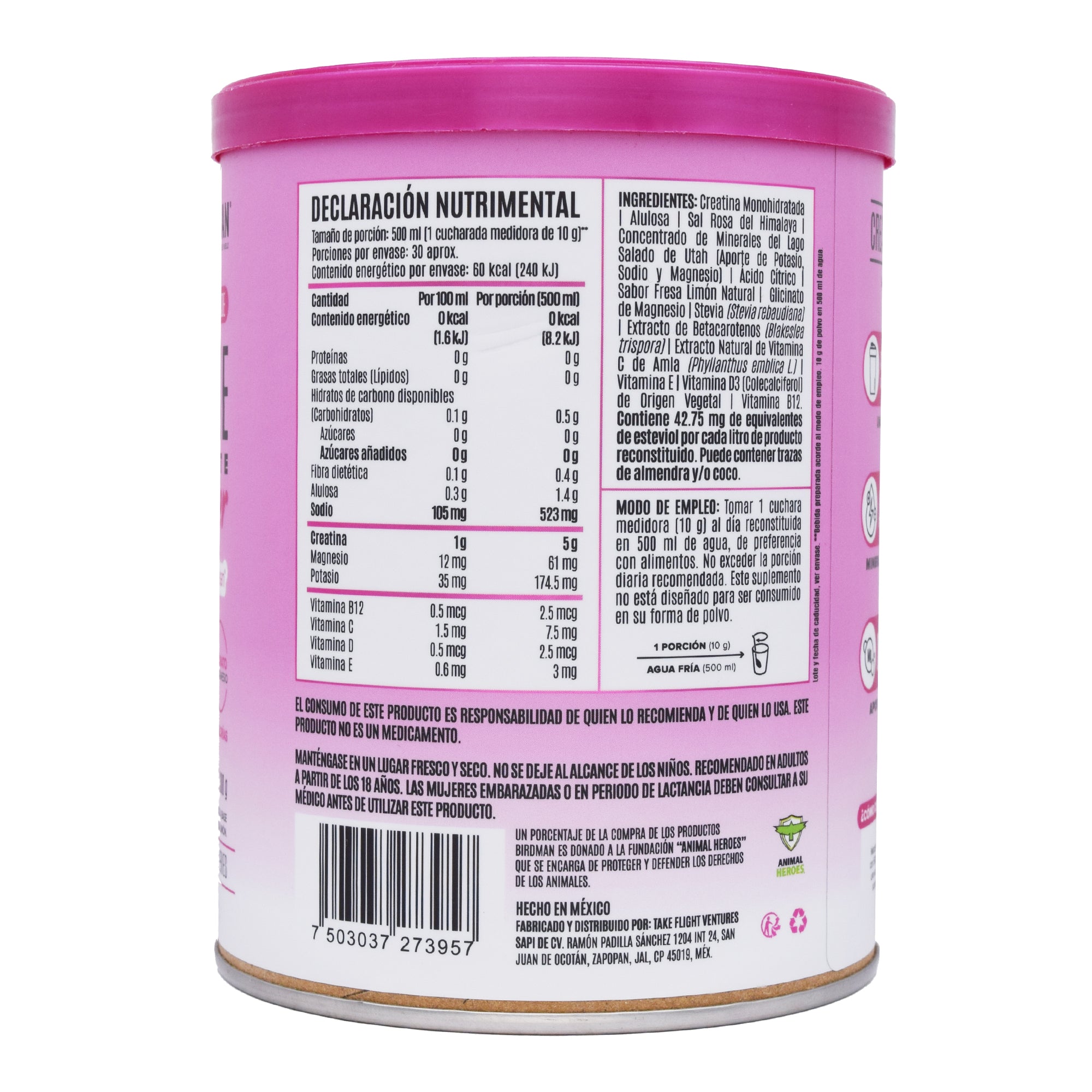 Creatine Electrolyte Refresher Pink Lemonade 300 G