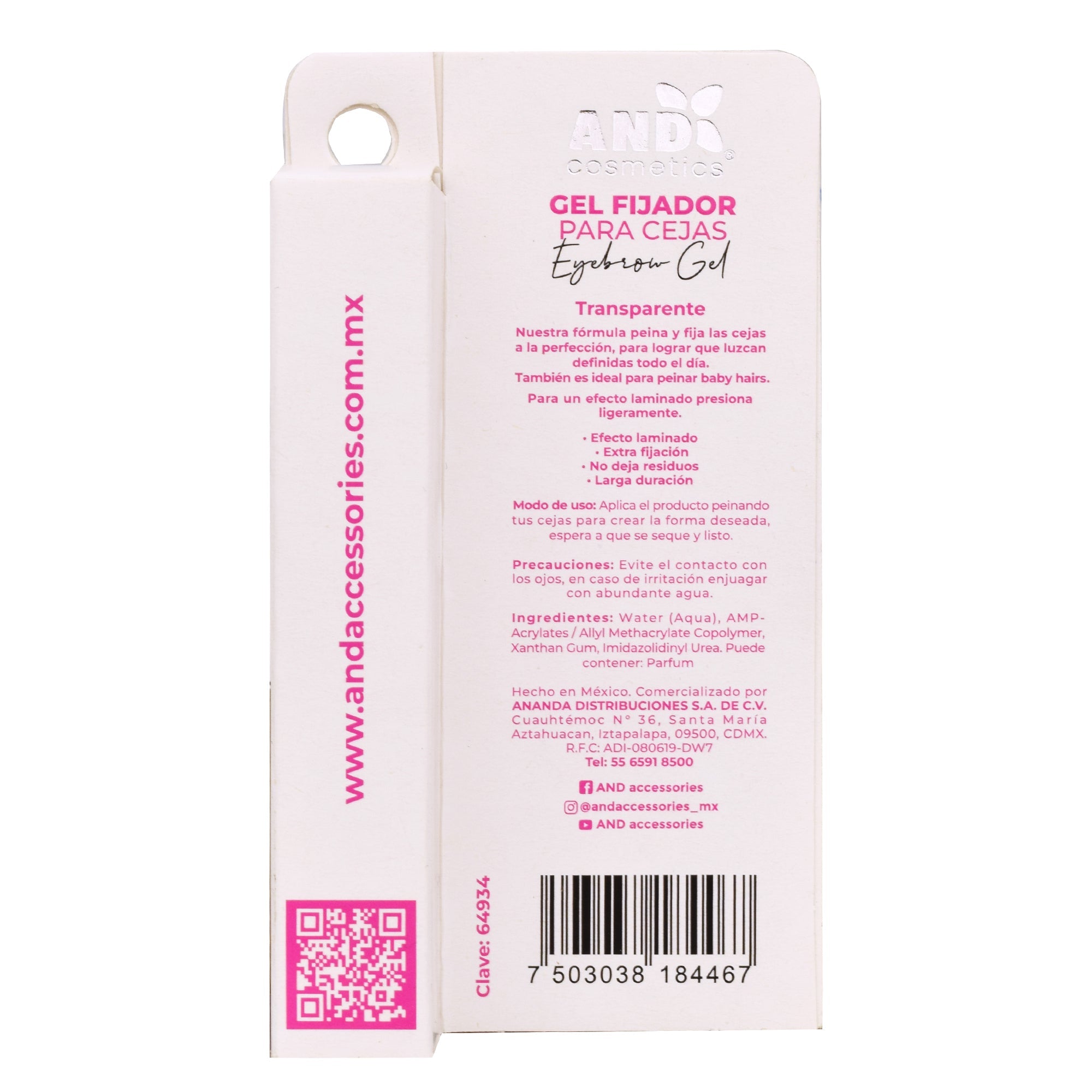 Gel Fijador Cejas Transparente 5 G