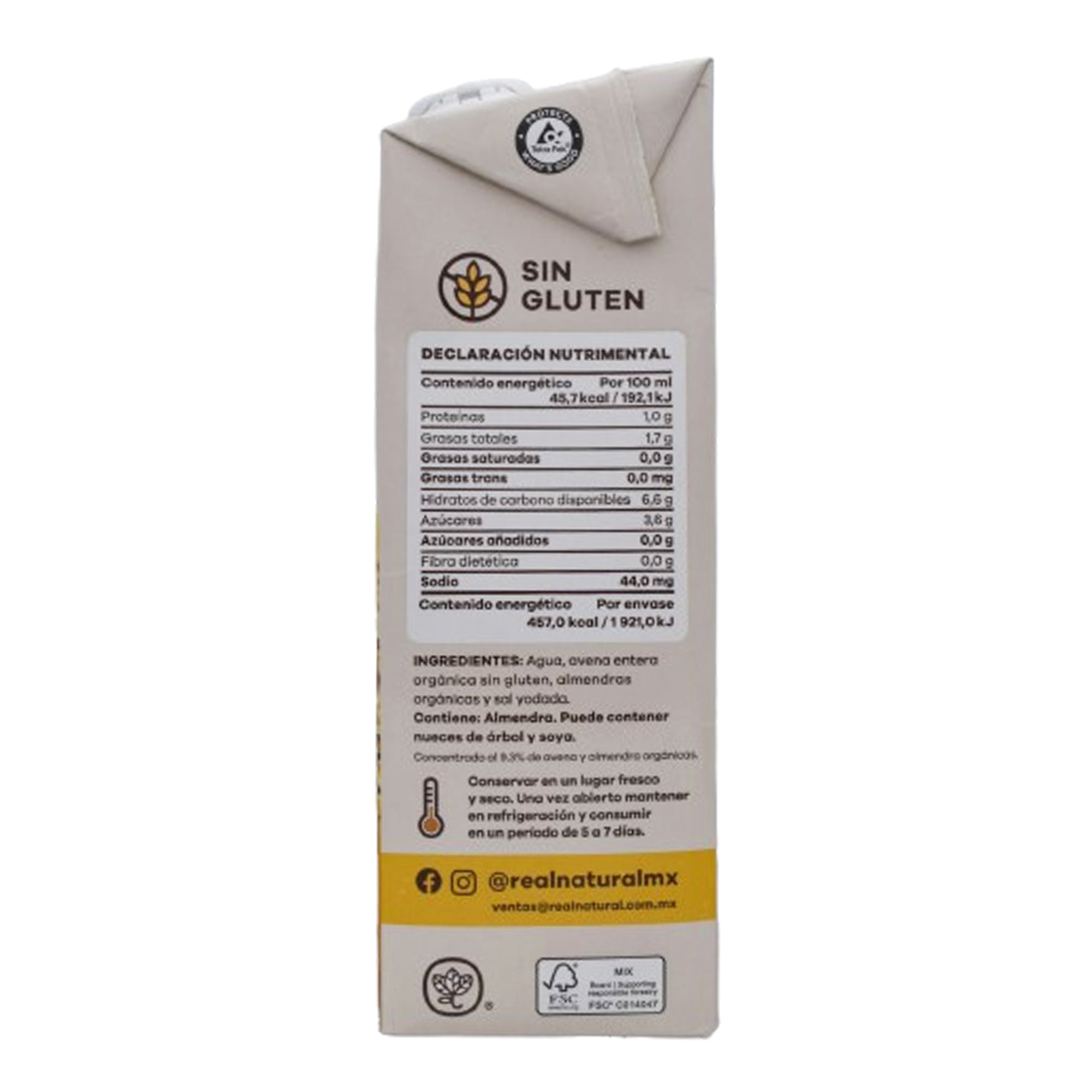 Bebida De Almendra Y Avena 1 L