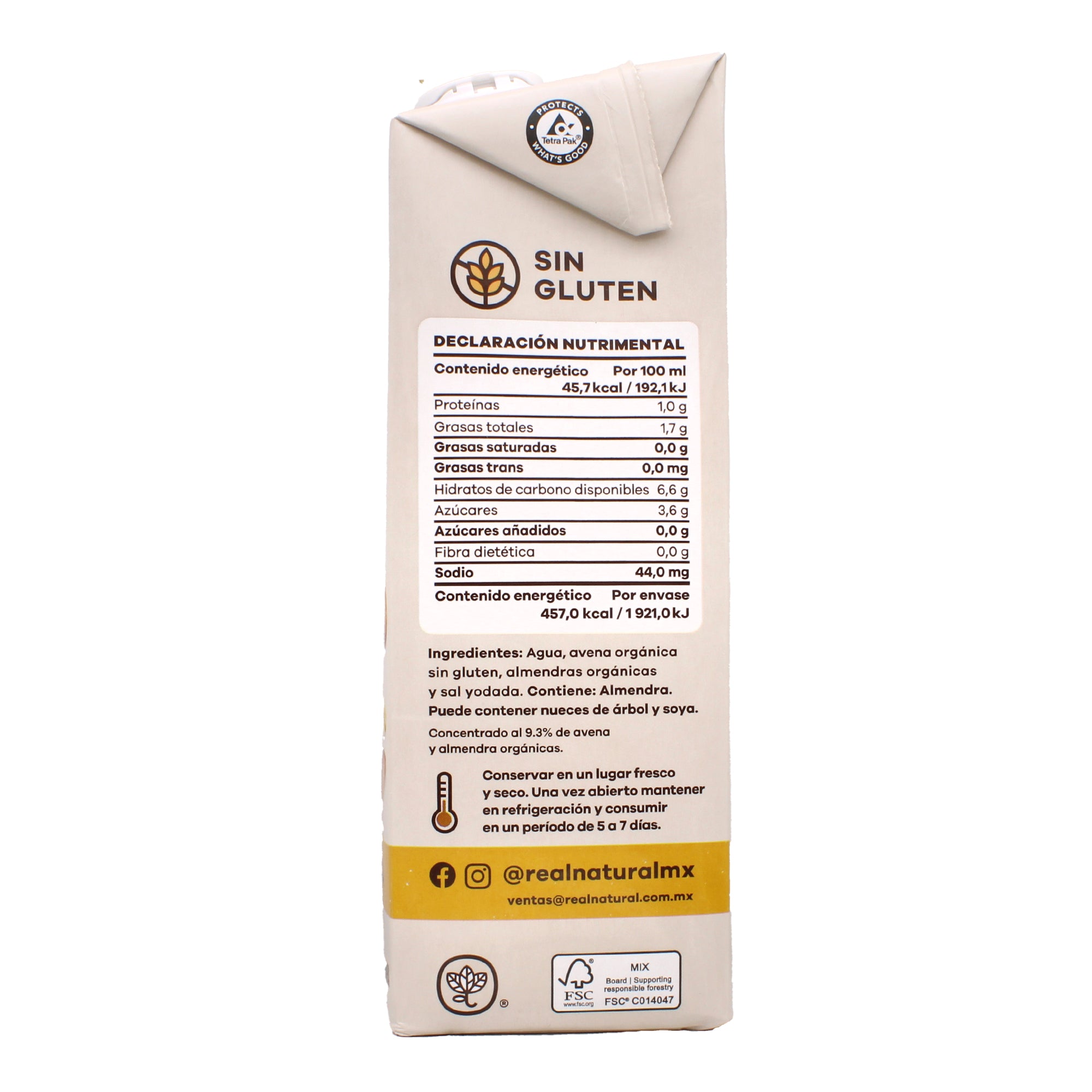 Bebida De Almendra Y Avena 1 L