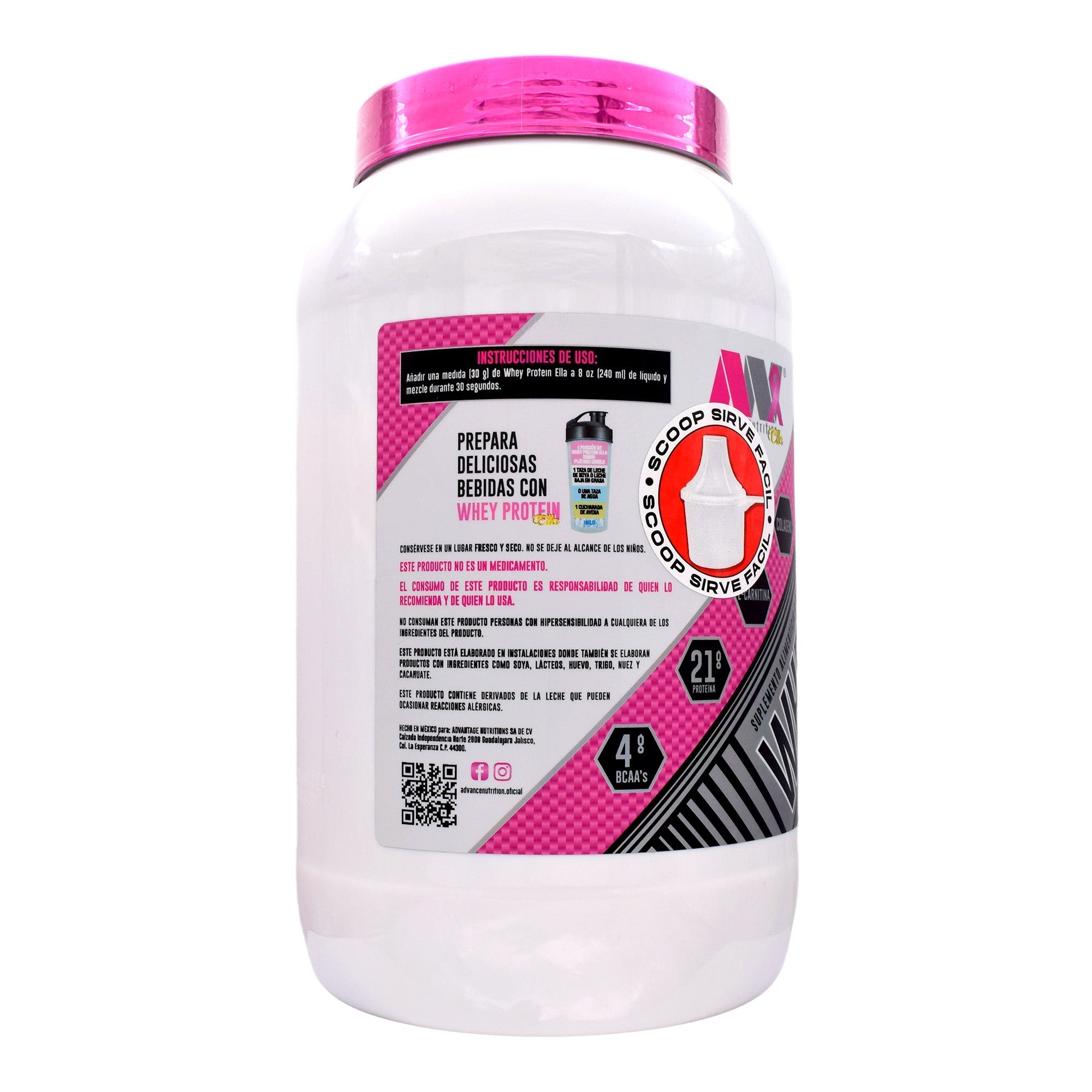 Whey Protein Ella Platano Canela 1.362 Kg