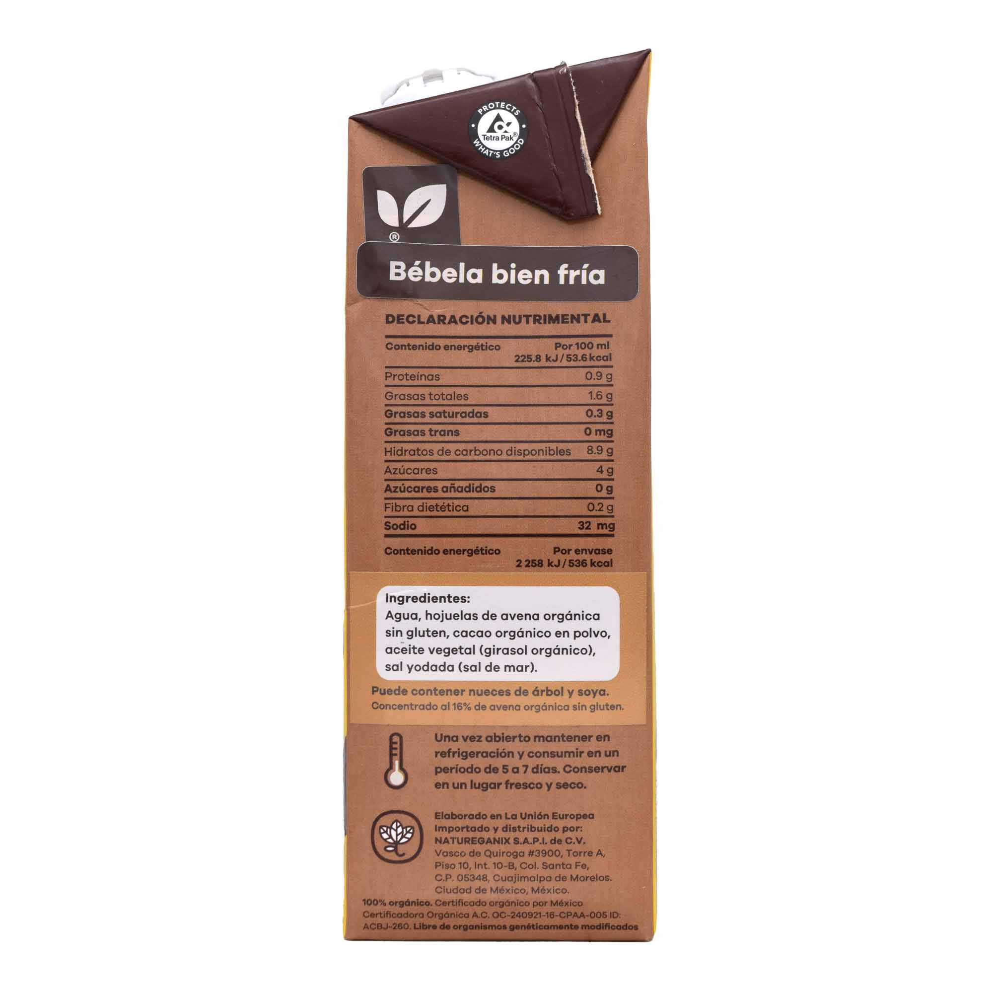Bebida De Avena Cacao 1l
