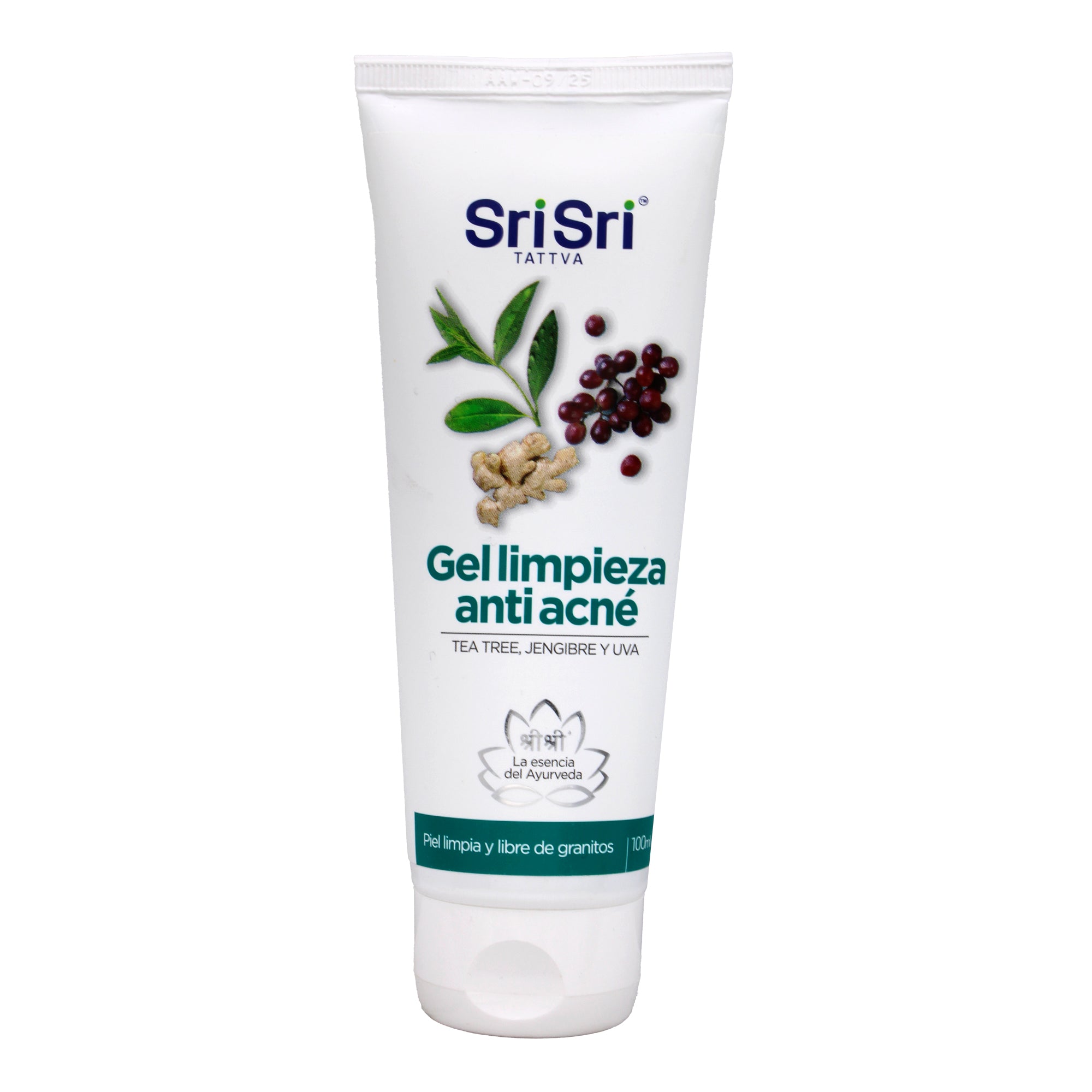 Gel Limpieza Anti Acne Tea Tree Jengibre Uva 100 Ml