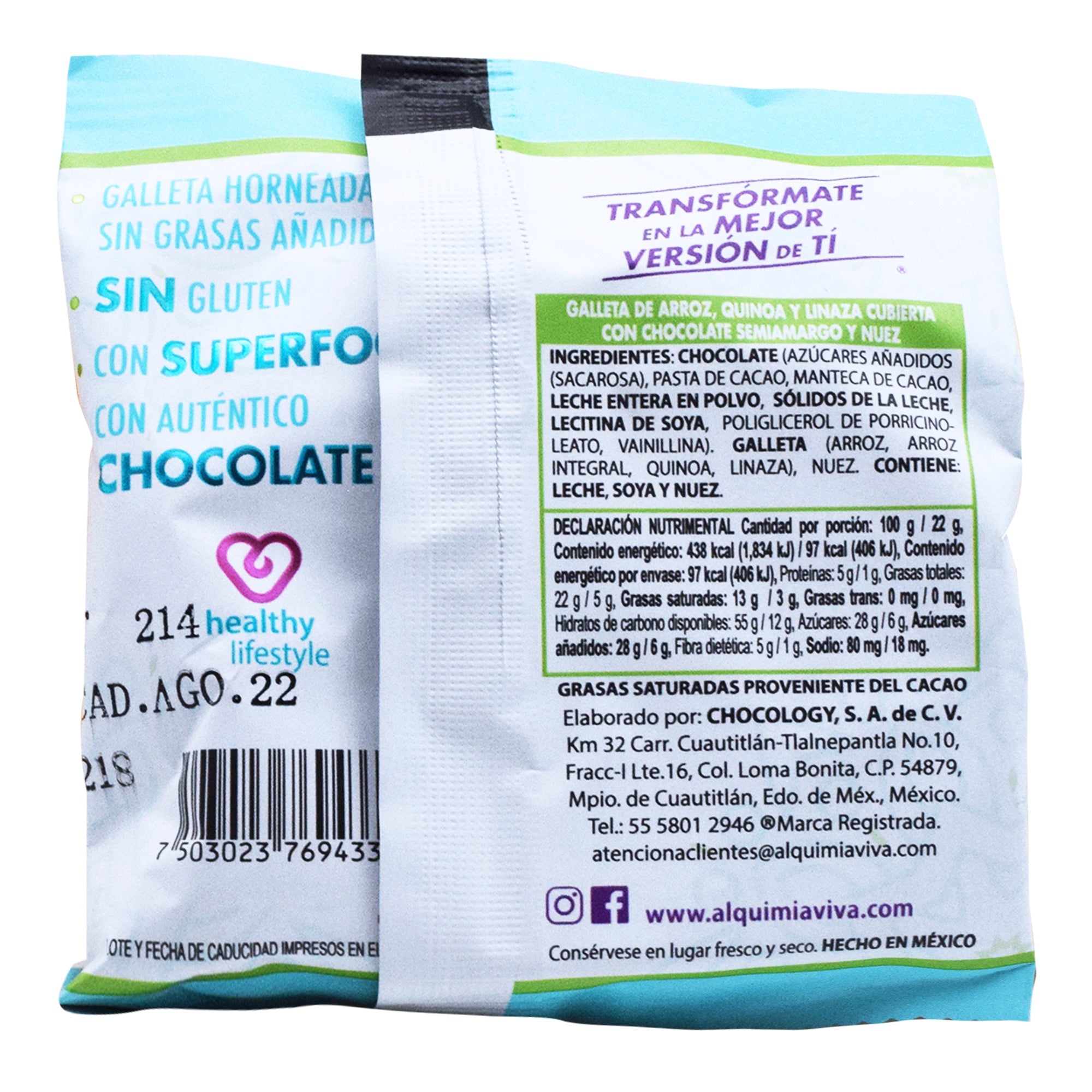 Galleta De Arroz Quinoa Nuez 22 G (Paquete 6)