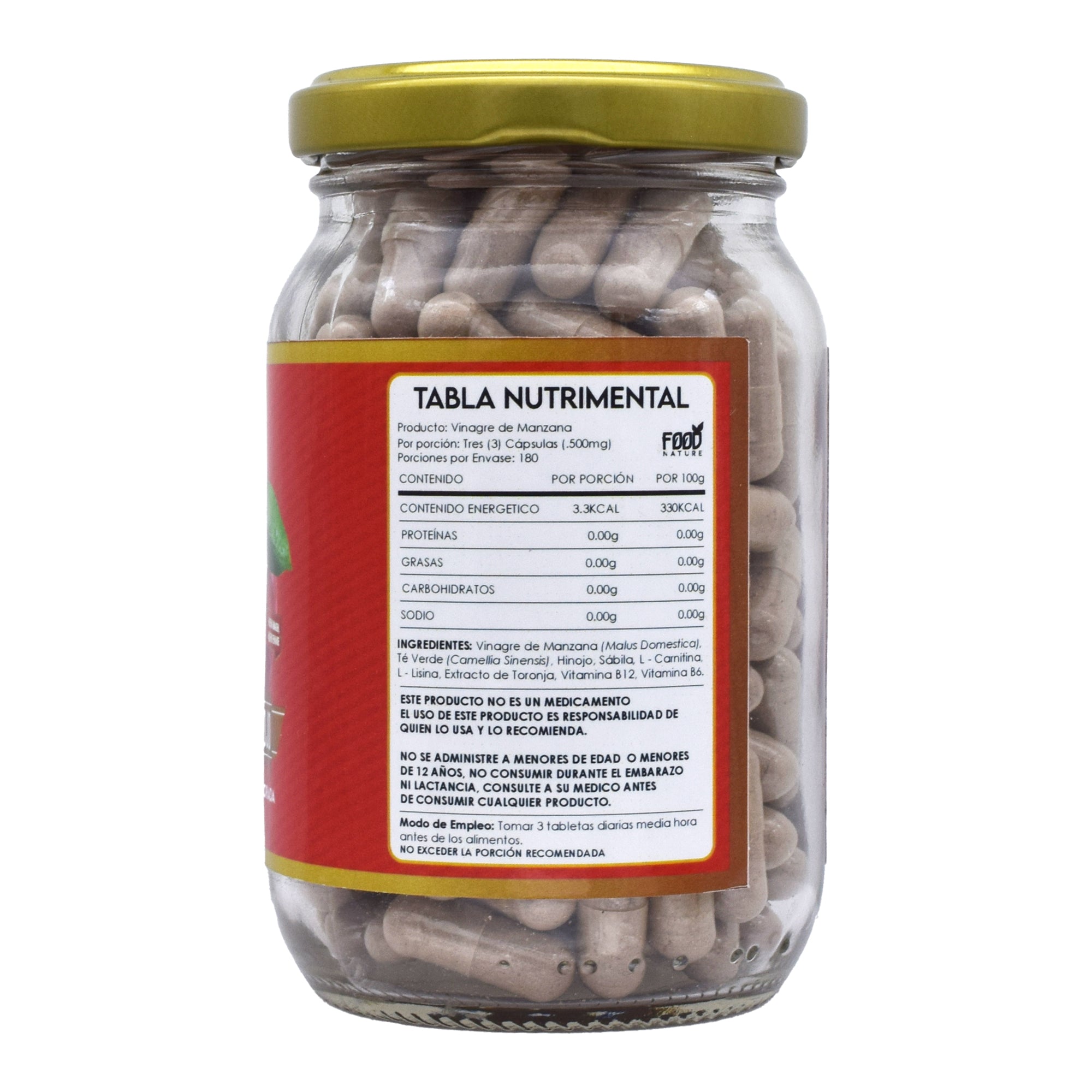 Vinagre De Manzana 180 Cap