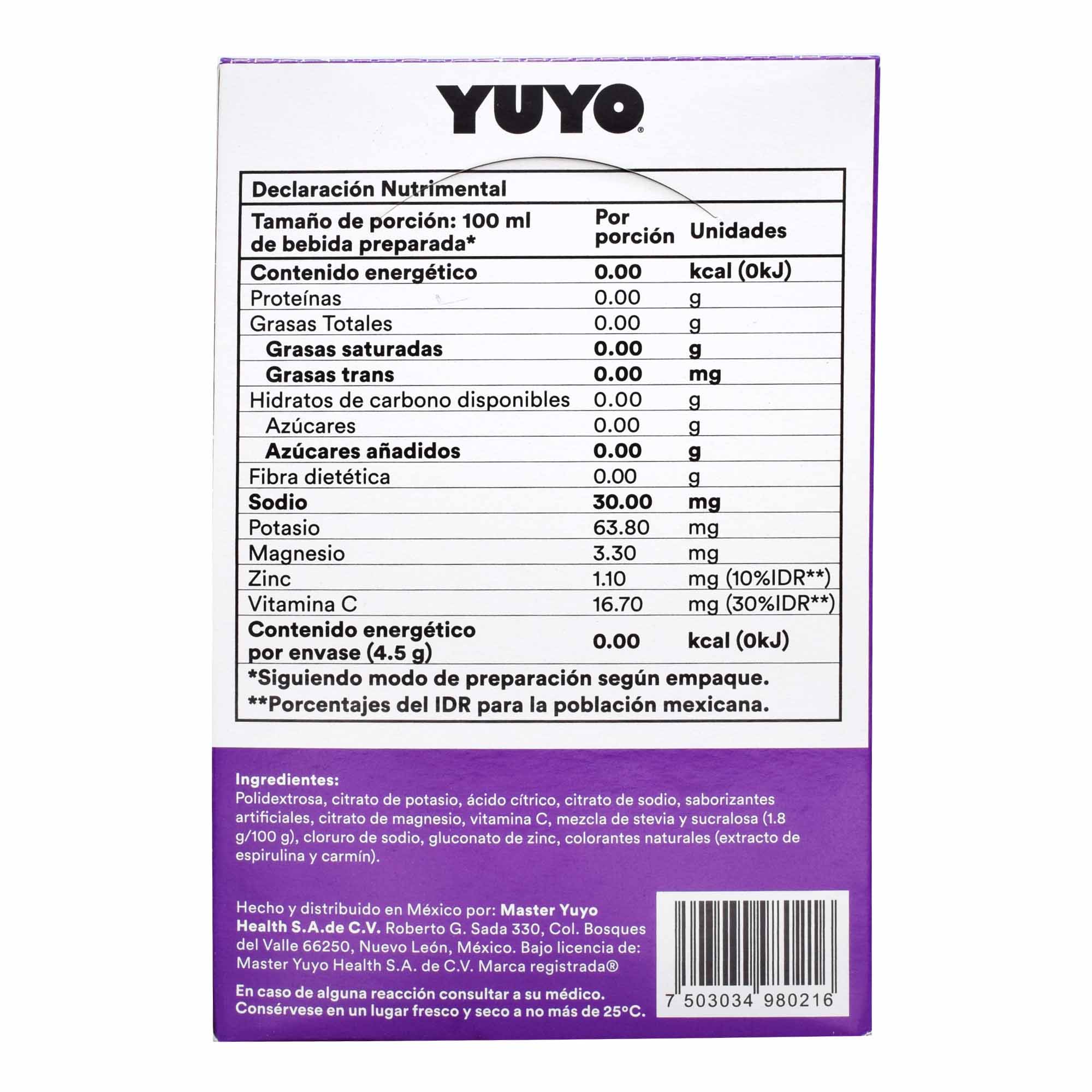 Bebida Hidratante Uva 4.5 G (PAQUETE 10)