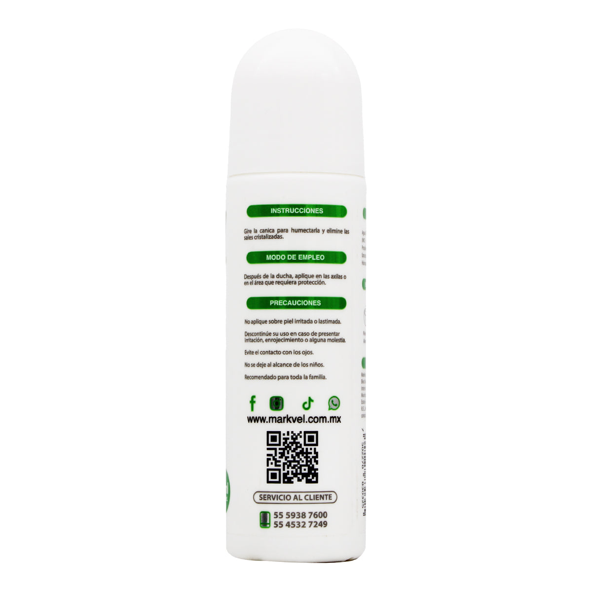 Desodorante Cristal Roll On Unisex 90Ml