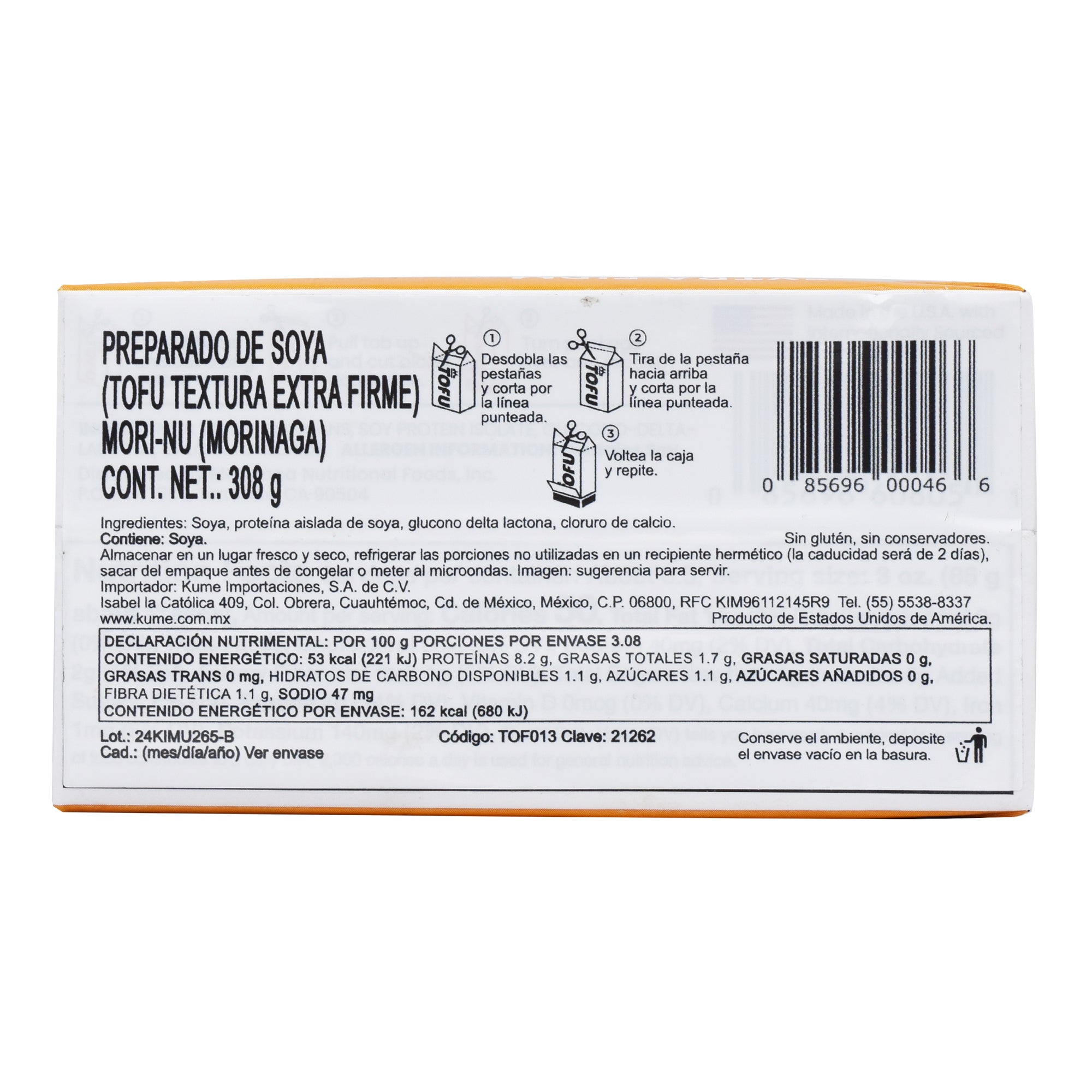 Tofu Extra Firme 308 G