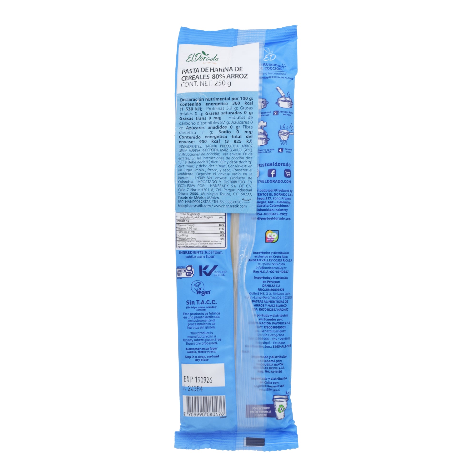 Pasta De Arroz Spaghetti 250 G