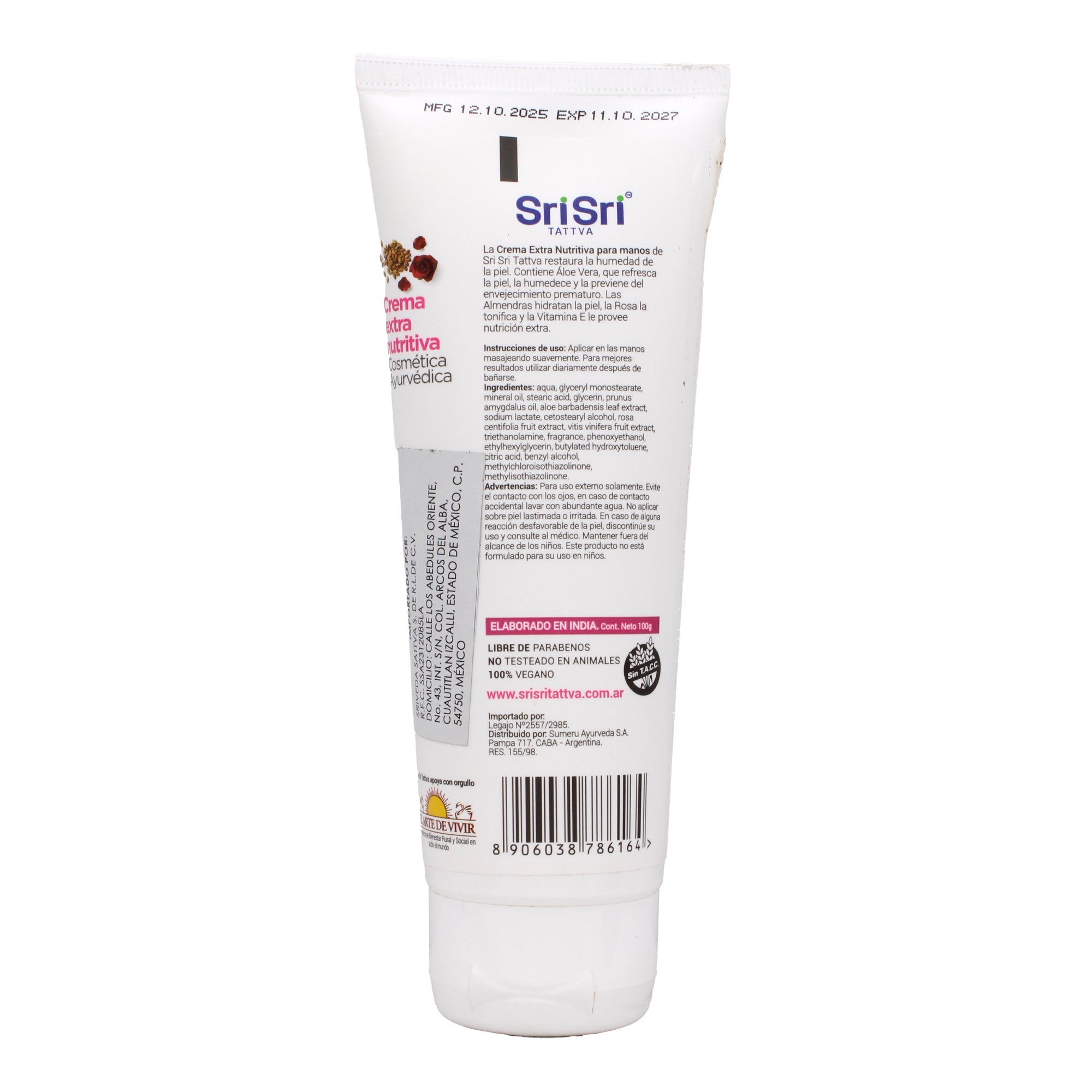 Crema Para Manos Rosa Almendras 100 G