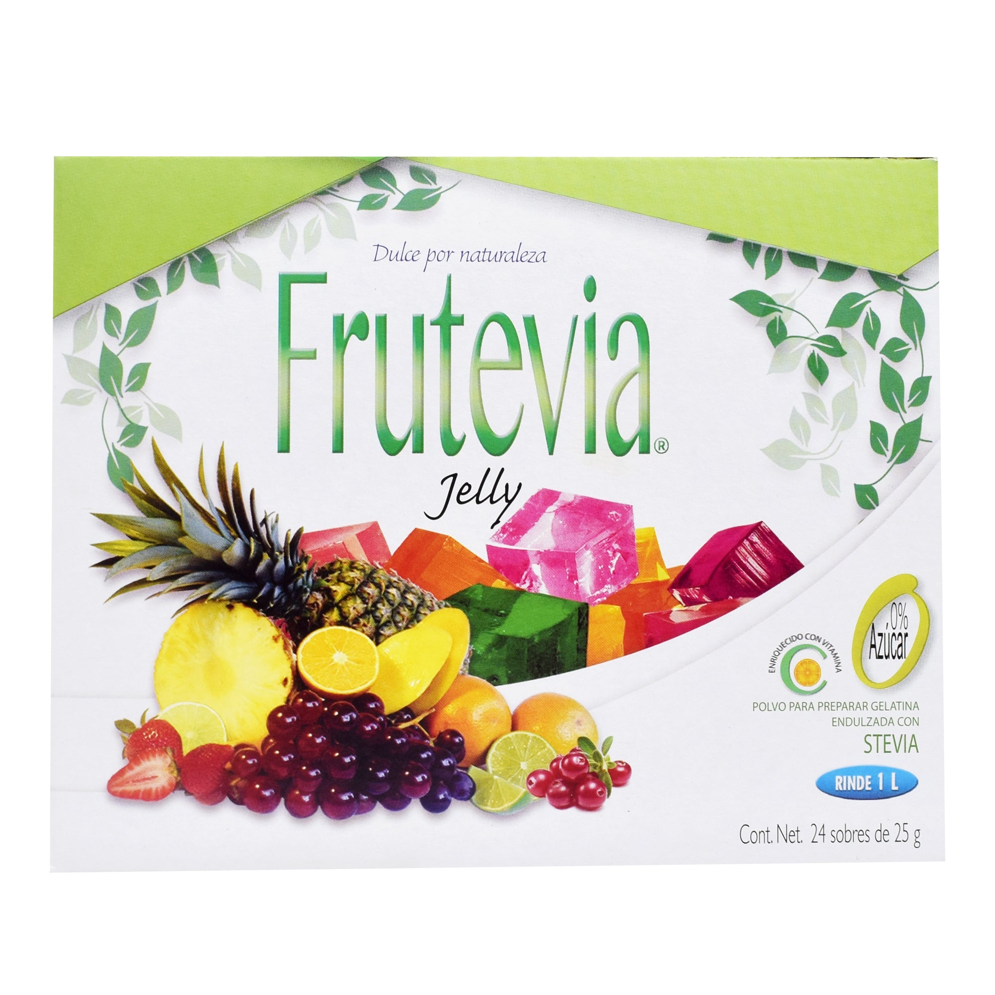 Gelatina Con Stevia Piña 25 G (PAQUETE 24)