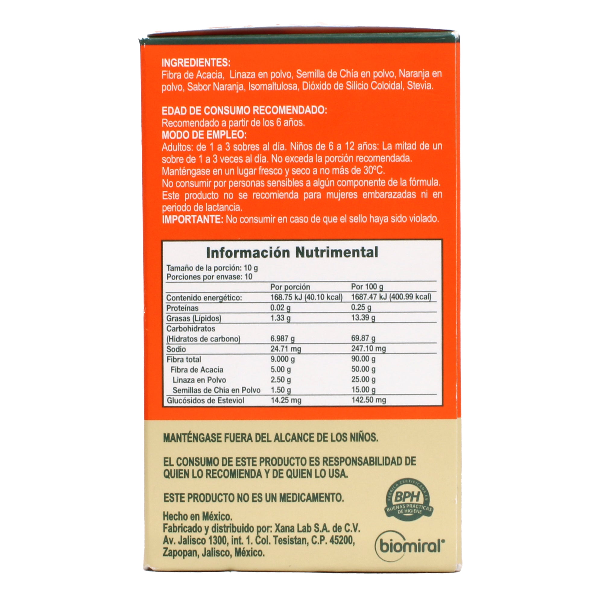 Fibotax 10 Sob 10 G C/u