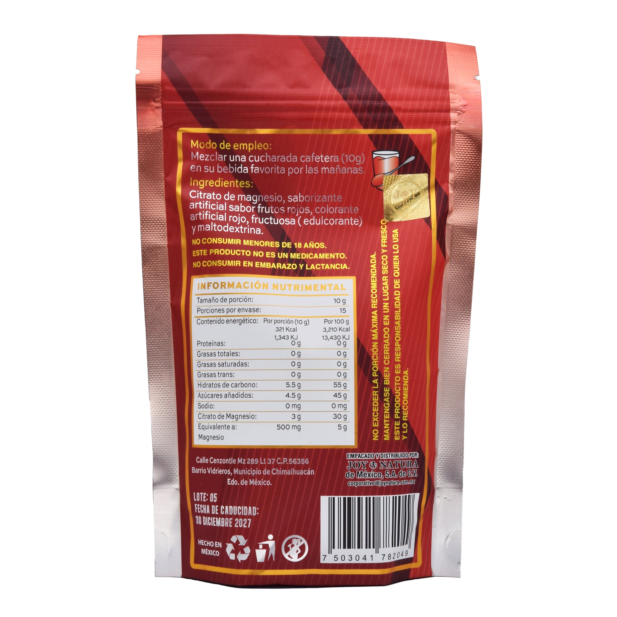 Citrato De Magnesio Sab Frutos Rojos 150 G