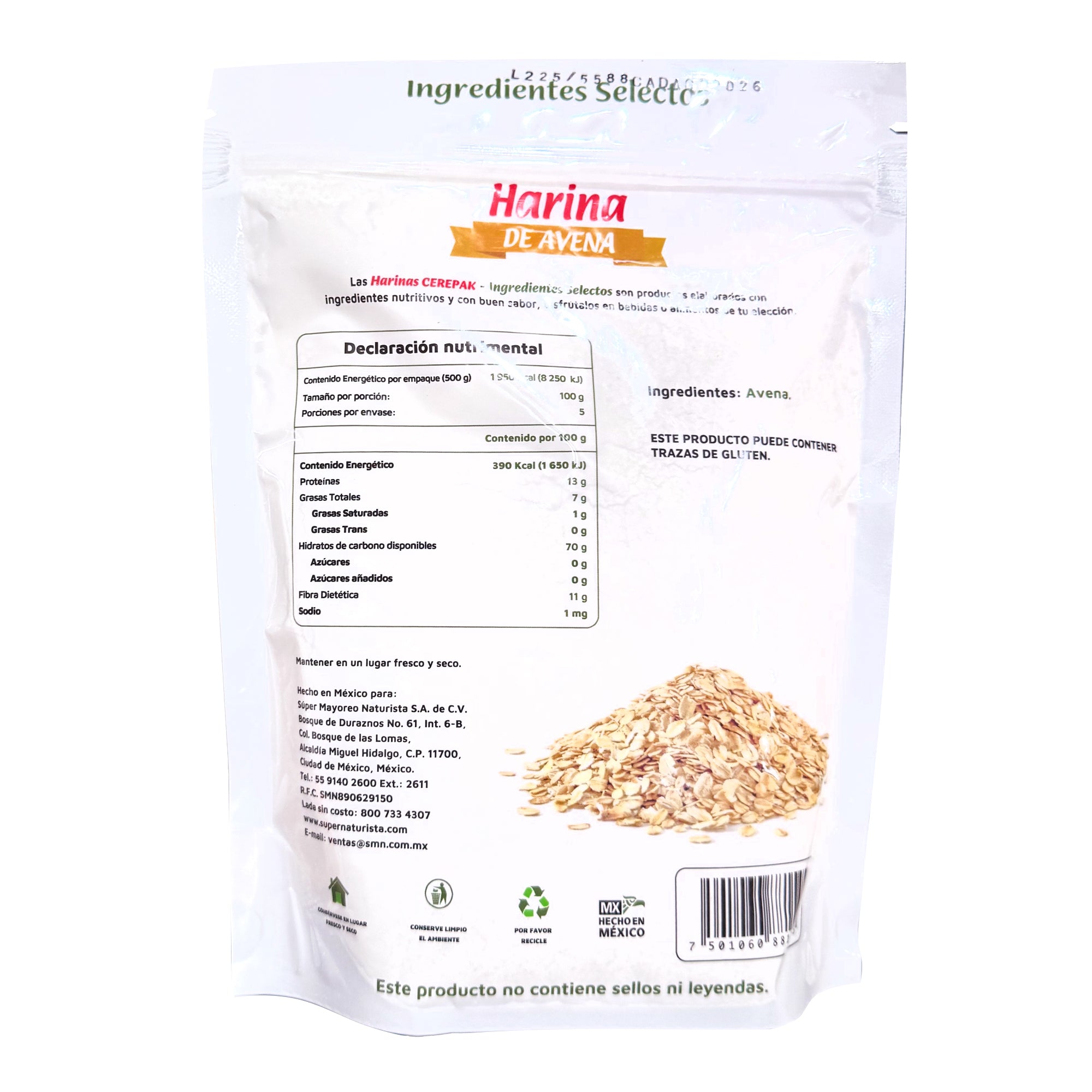 Harina De Avena 500 G