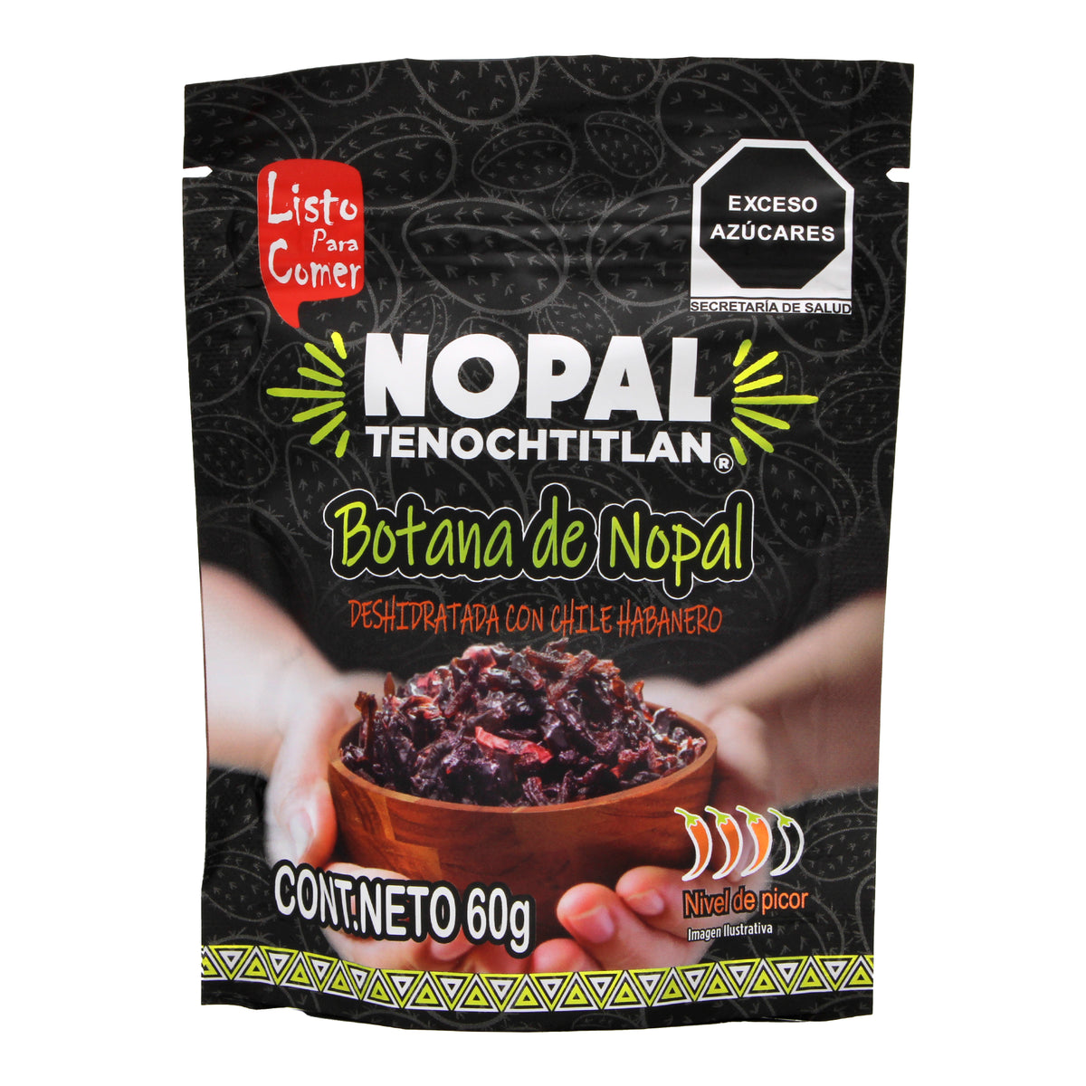 Nopal Deshidratado Con Chile Habanero 60 G
