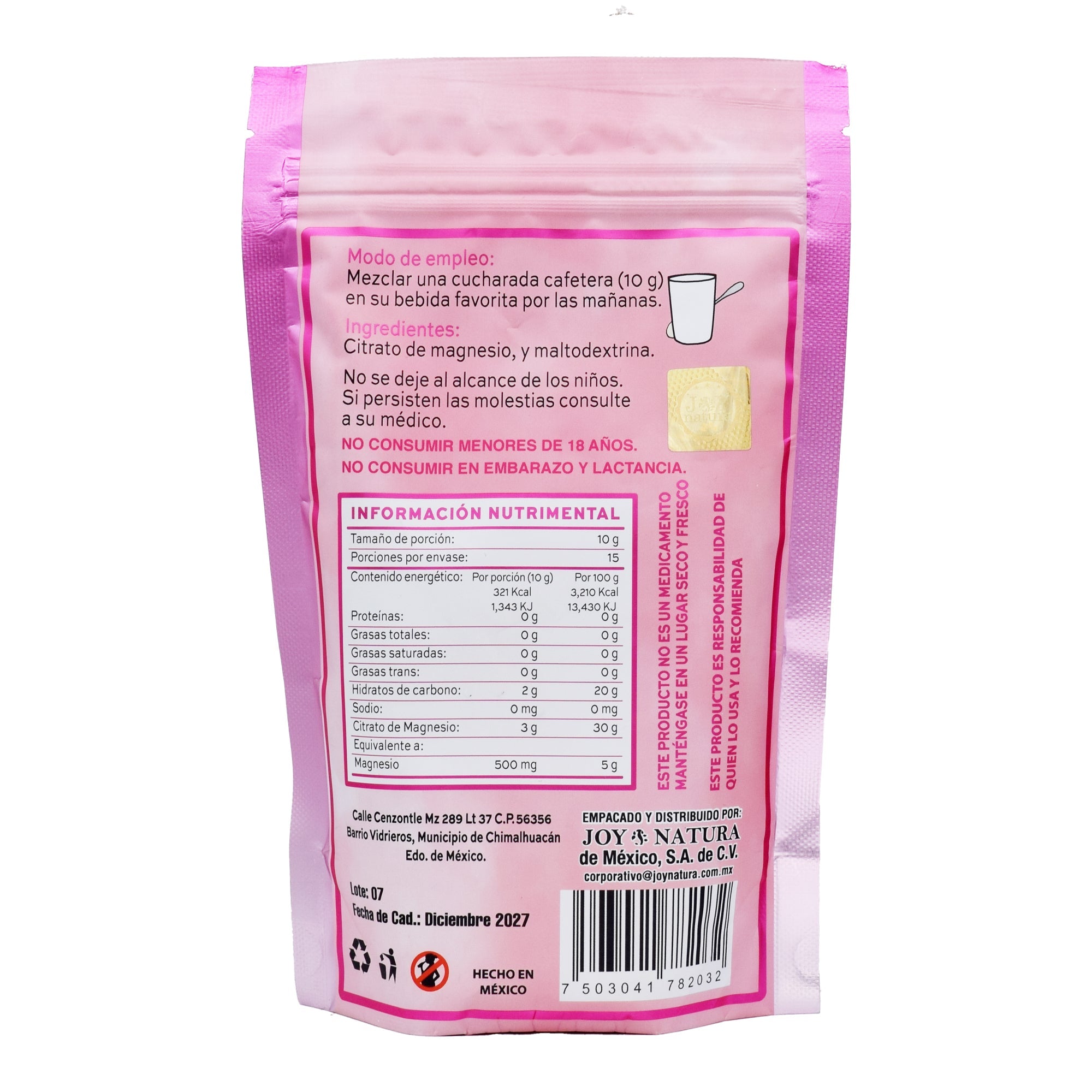 Citrato De Magnesio Natural 150 G