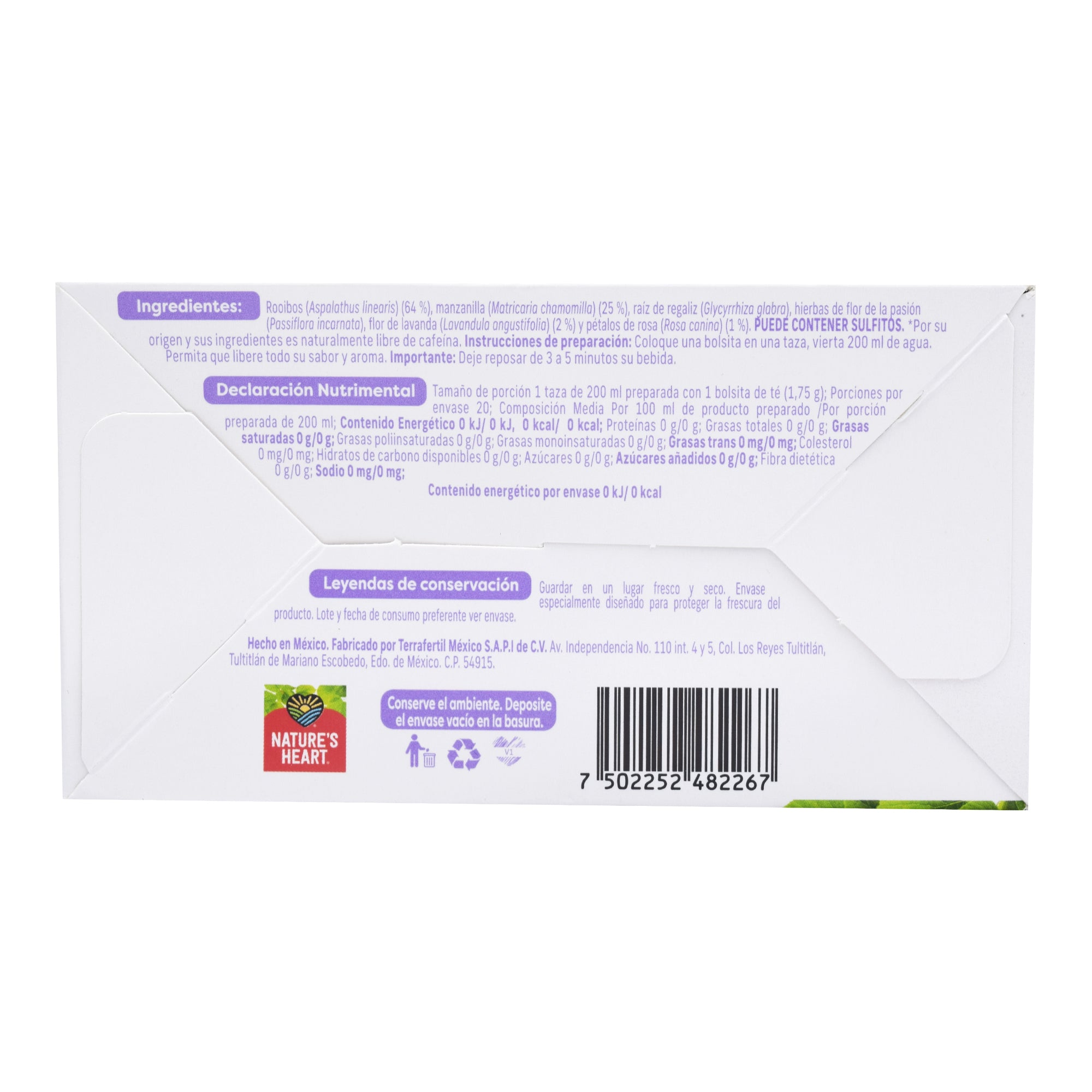 Te Relajante Lavanda Petalos De Rosa 35 G