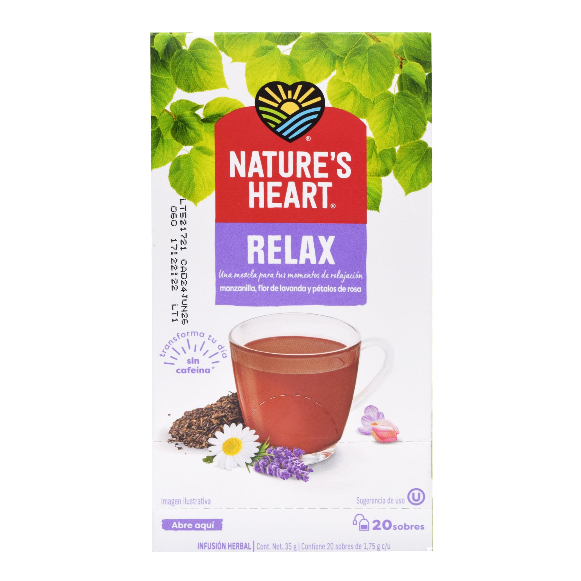 Te Relajante Lavanda Petalos De Rosa 35 G