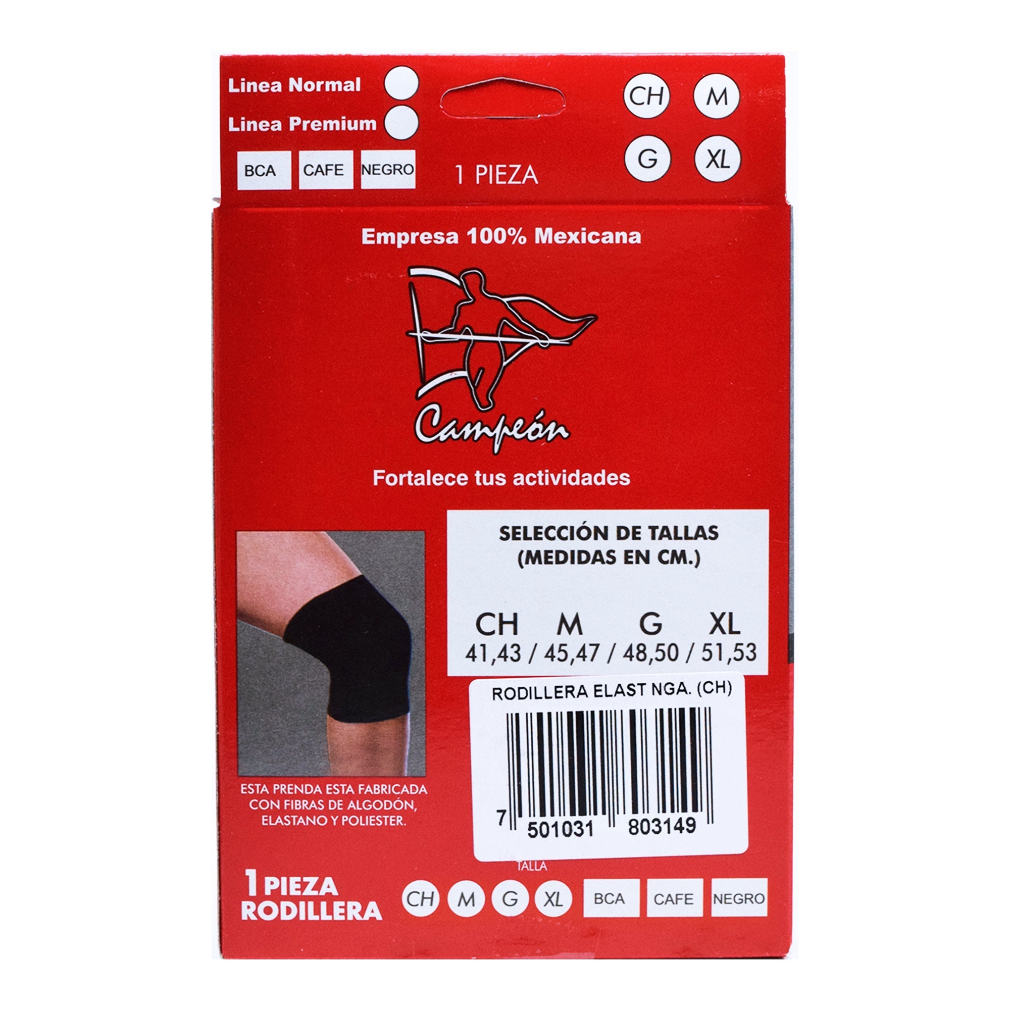 Rodillera Elastica Negra Ch