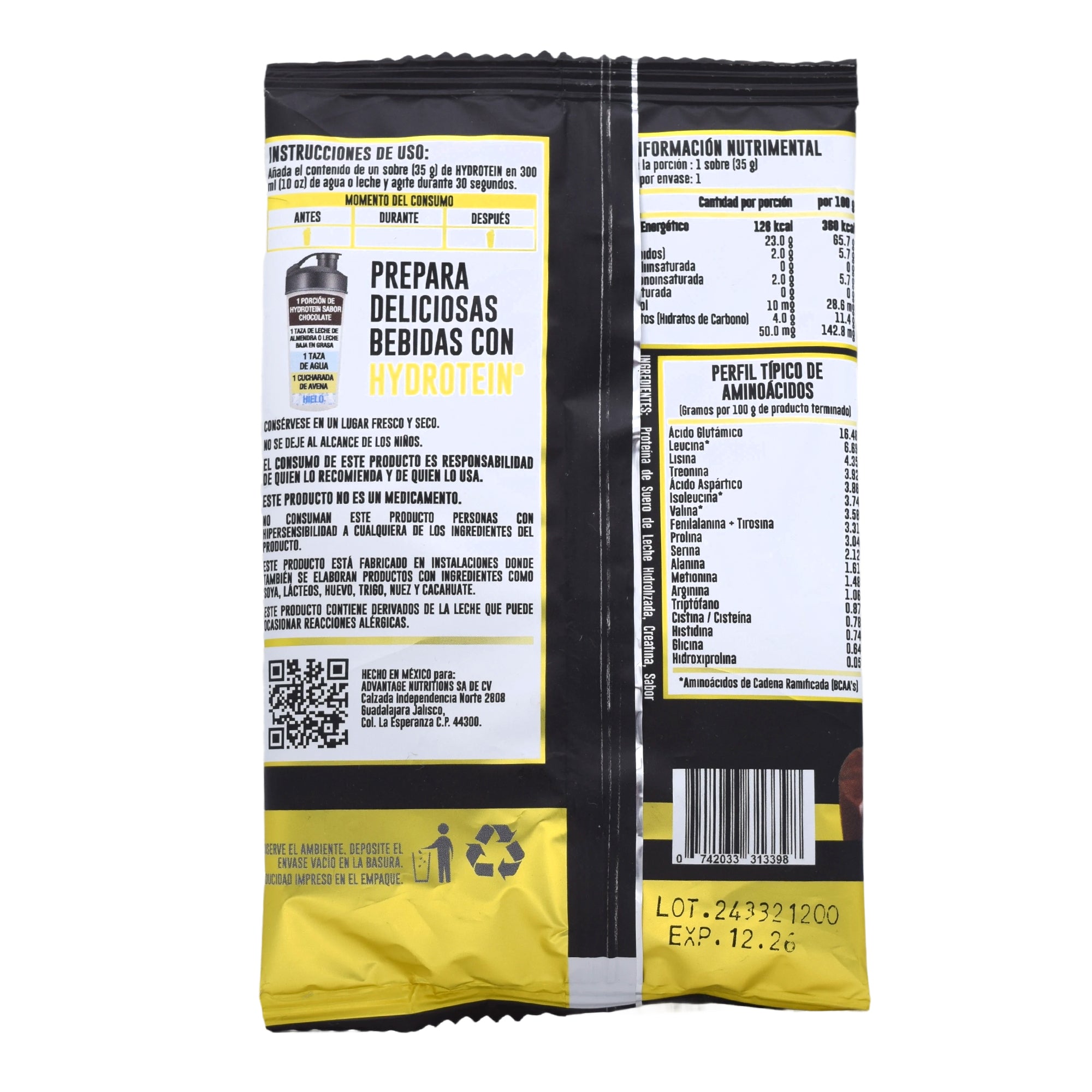 Sachet Hydrotein Chocolate 35 G