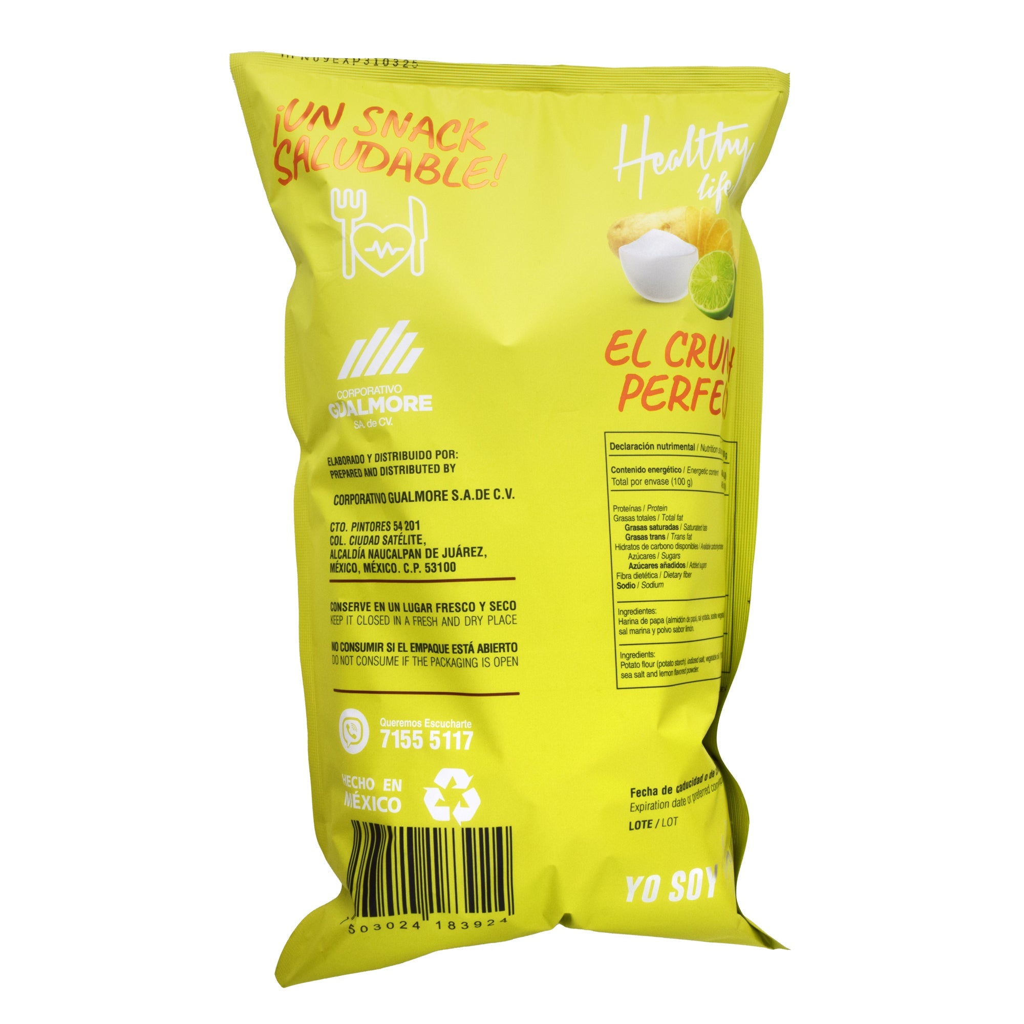 Papas Deshidratadas Sal Y Limon 80 G