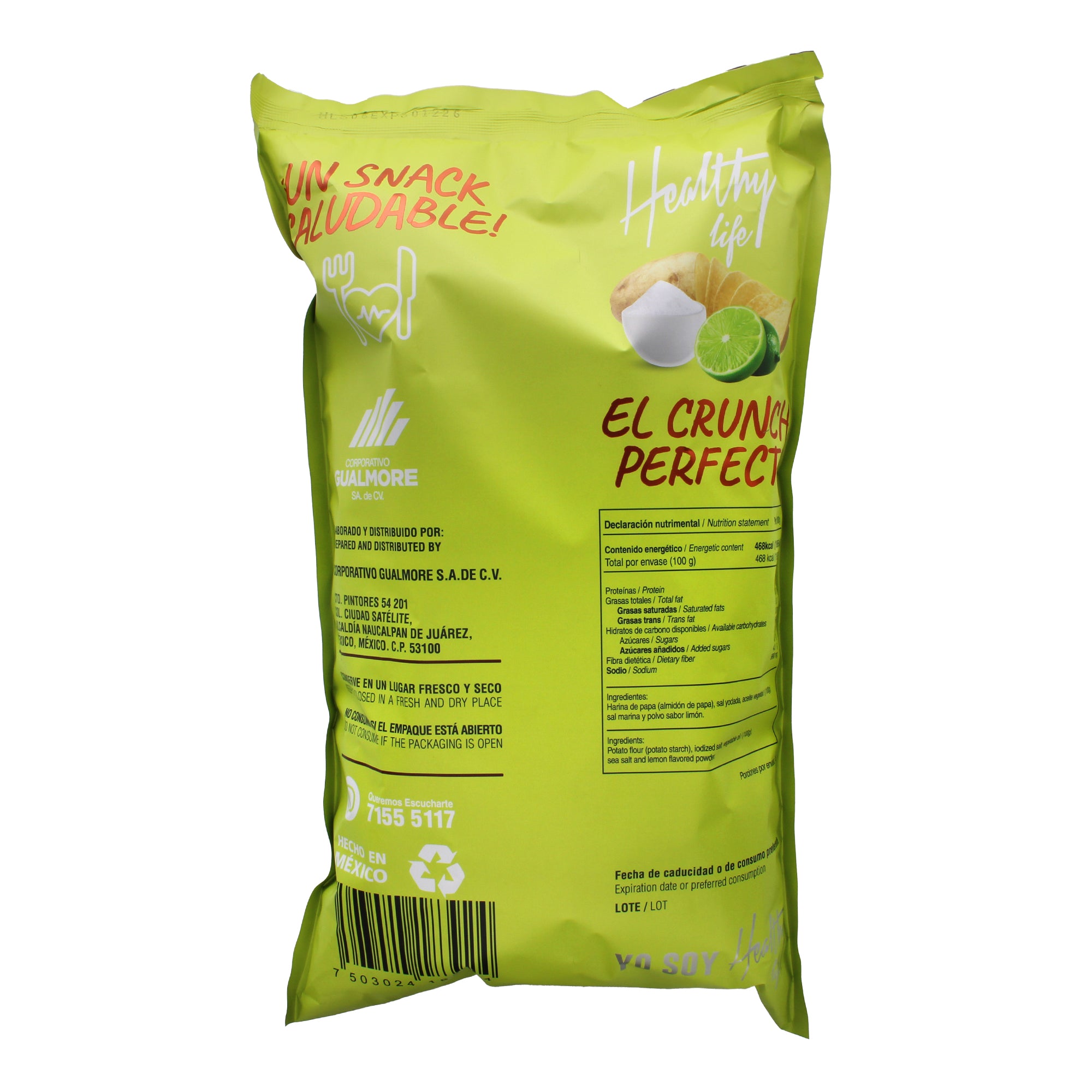 Papas Deshidratadas Sal Y Limon 80 G