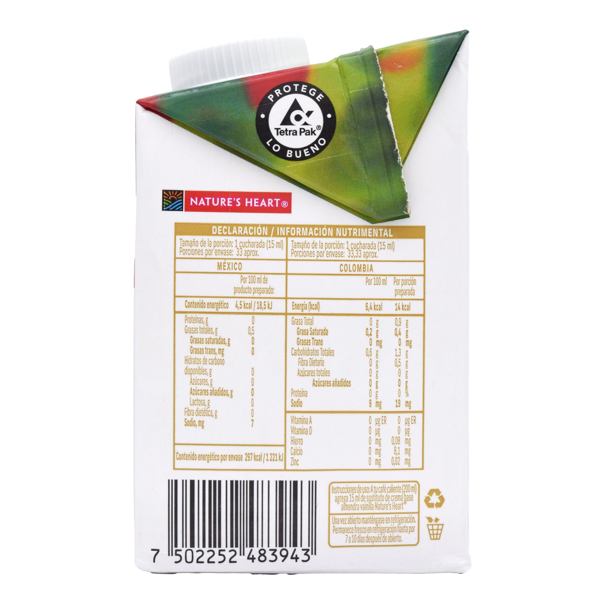 Crema Para Cafe Almendra Vainilla 500 Ml