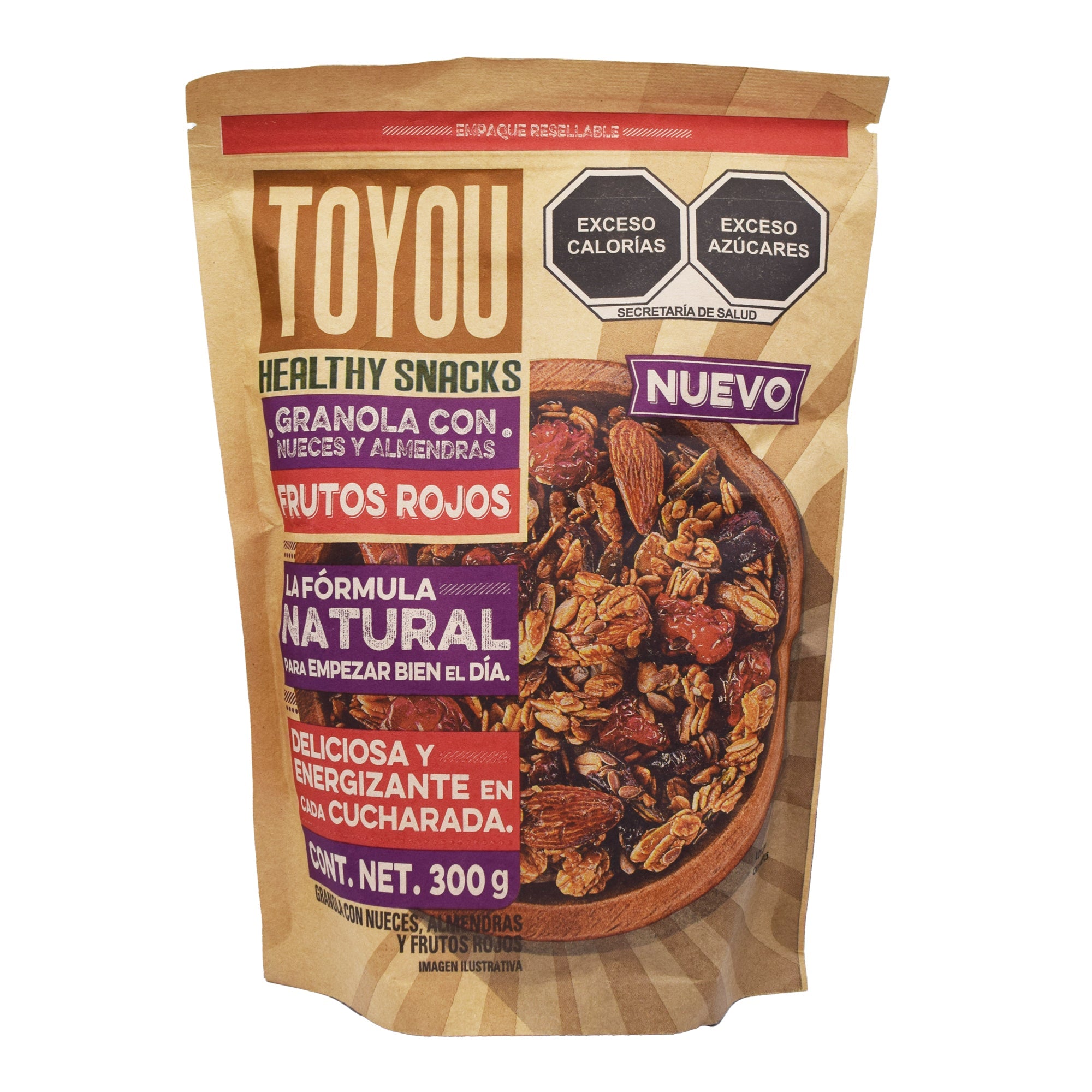 Granola Con Nueces Almendras Y Frutos Rojos 300 G