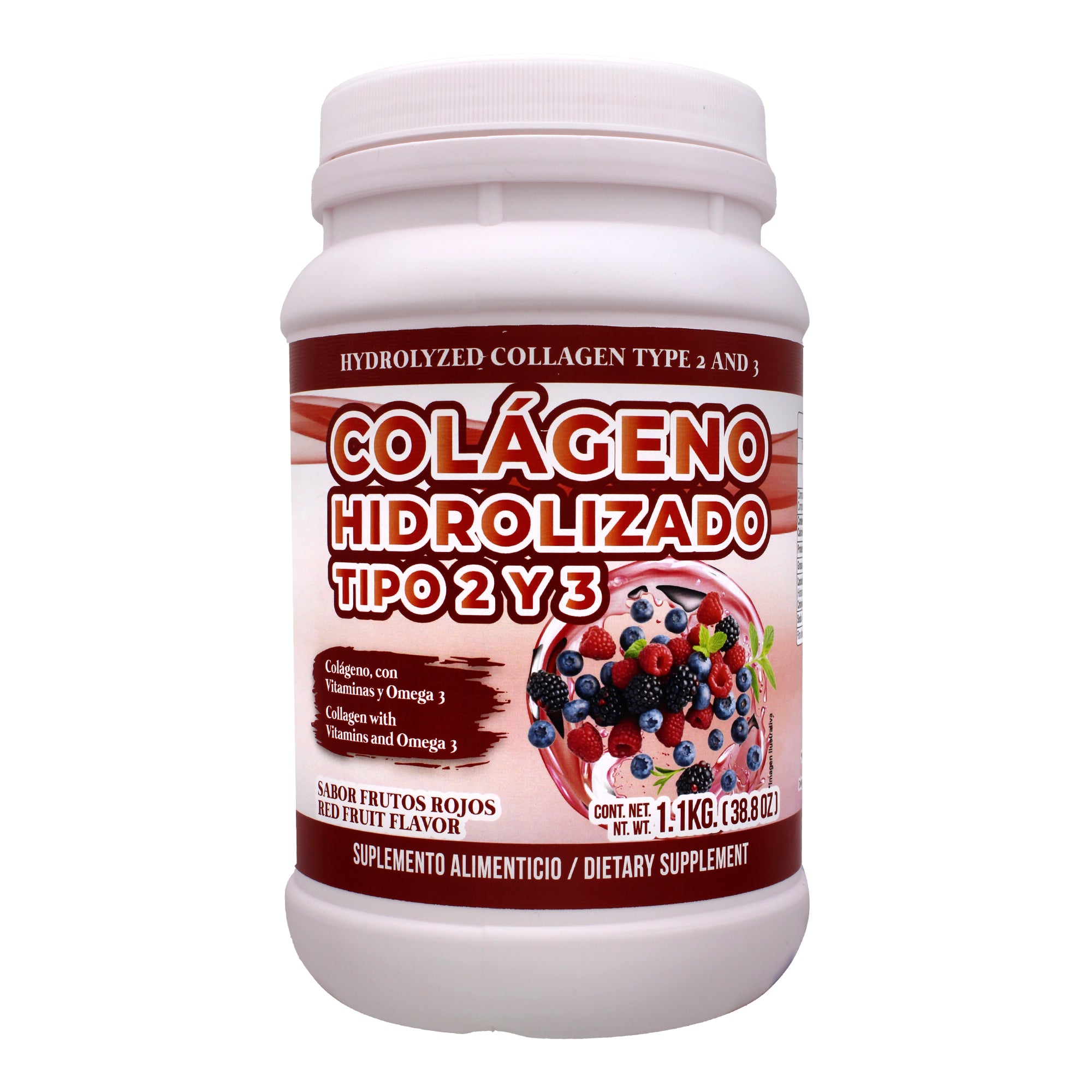 Colageno Tipo 2 Y 3 Frutos Rojos 1.1 Kg