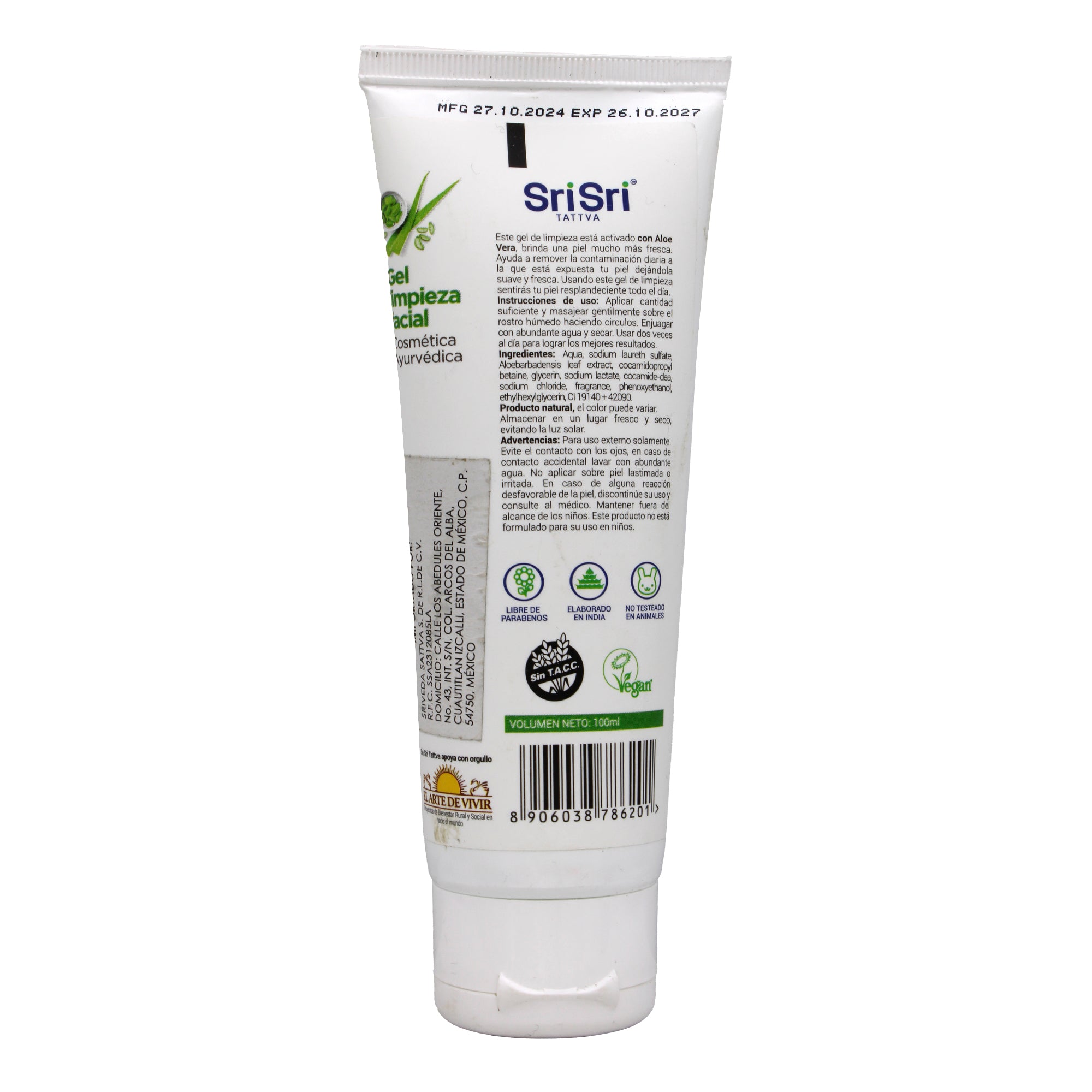 Gel Limpieza Facial Aloe Vera 100 Ml