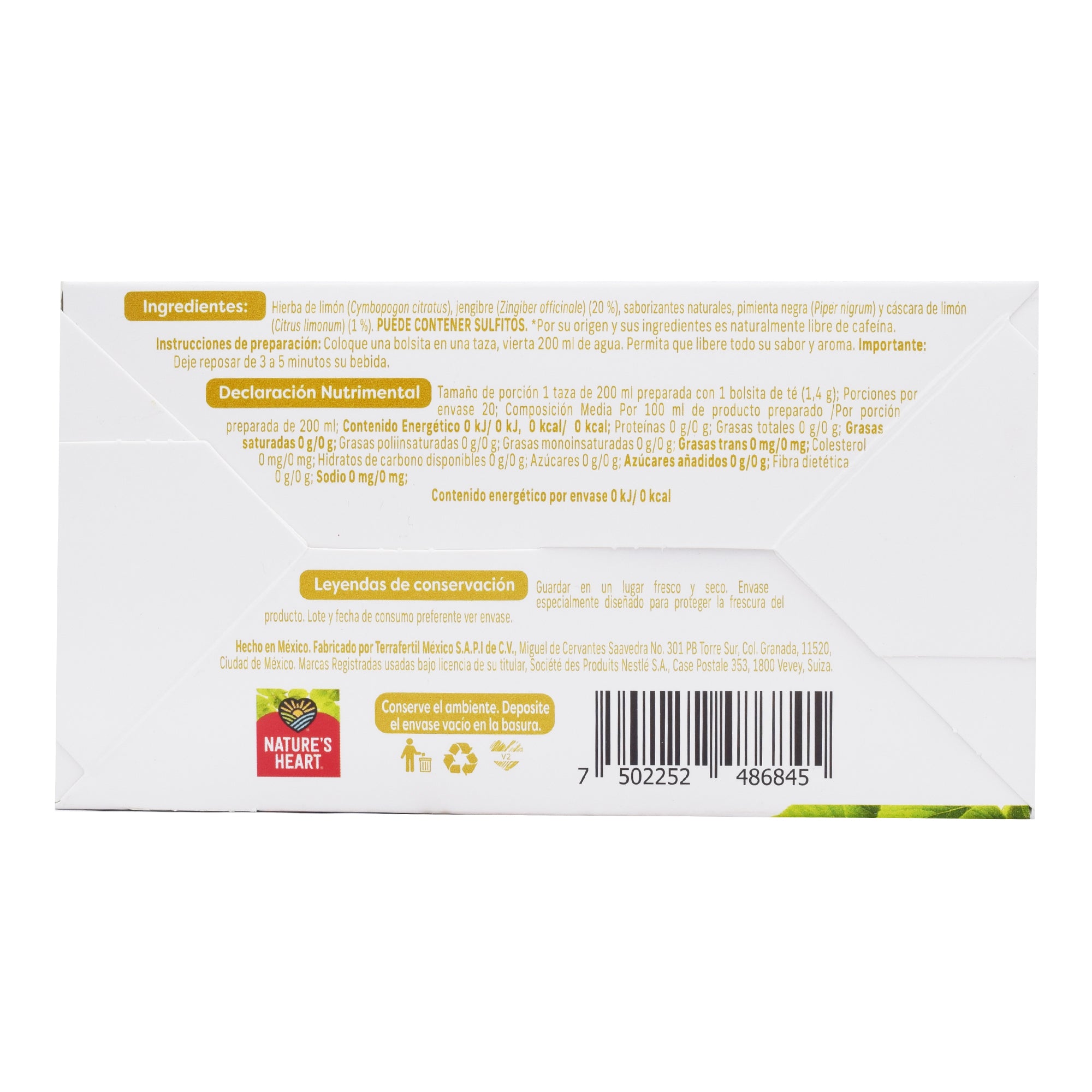 Te Jengibre Limon 20 Sob