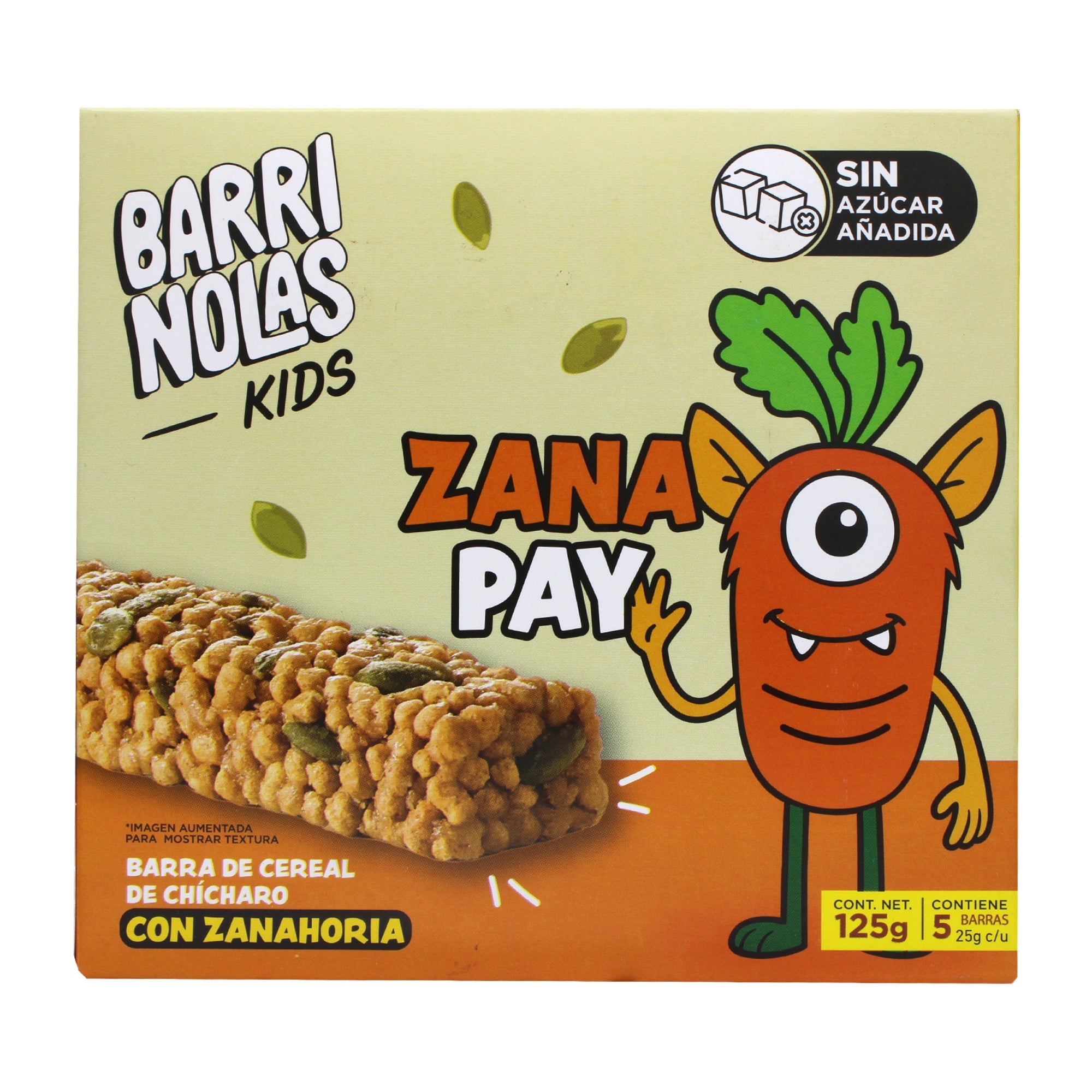 Barra Cereal Chicharo Zanahoria 25 G (PAQUETE 5)