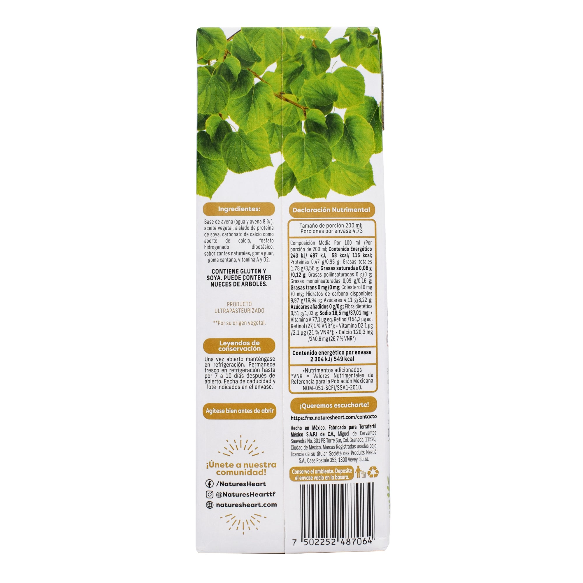 Bebida De Avena Sab Vainilla 946 Ml