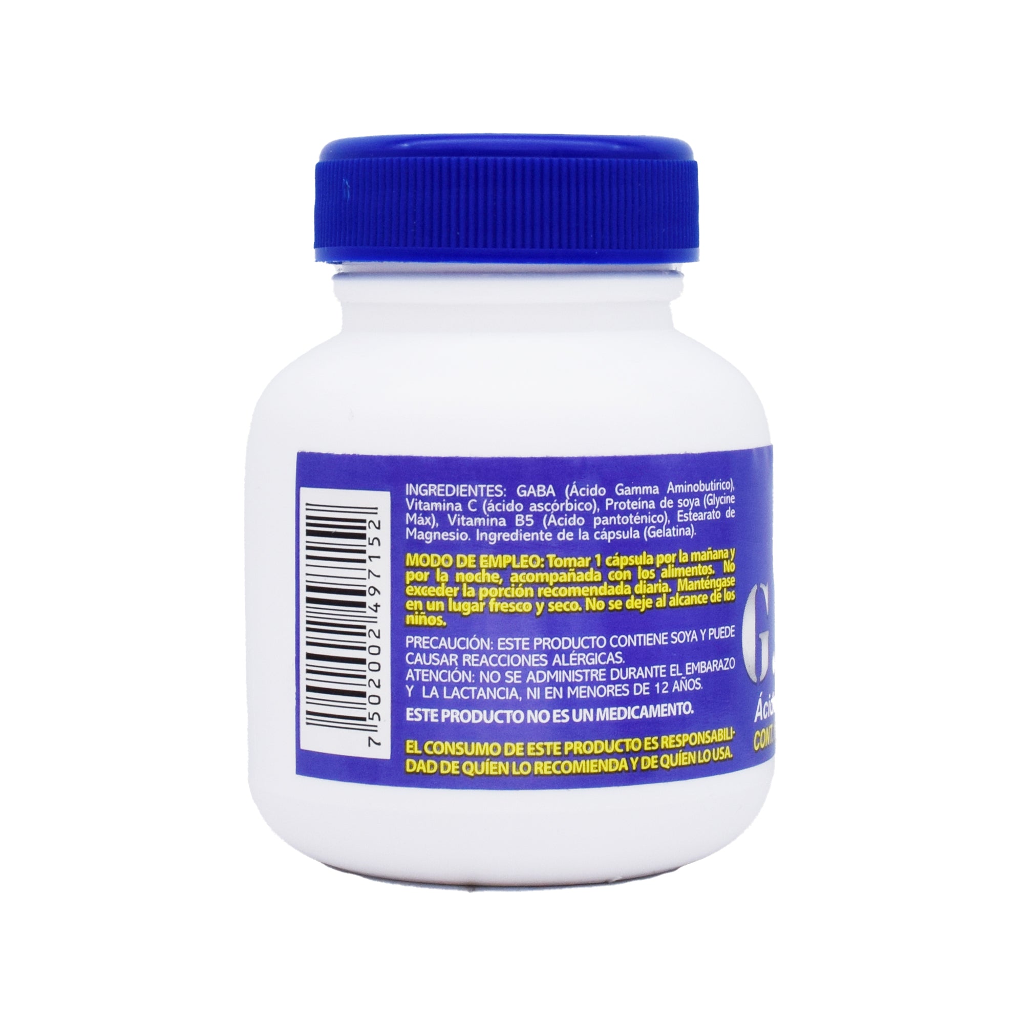 Gaba  Acido Y Aminobutirico 500 Mg  30 Caps