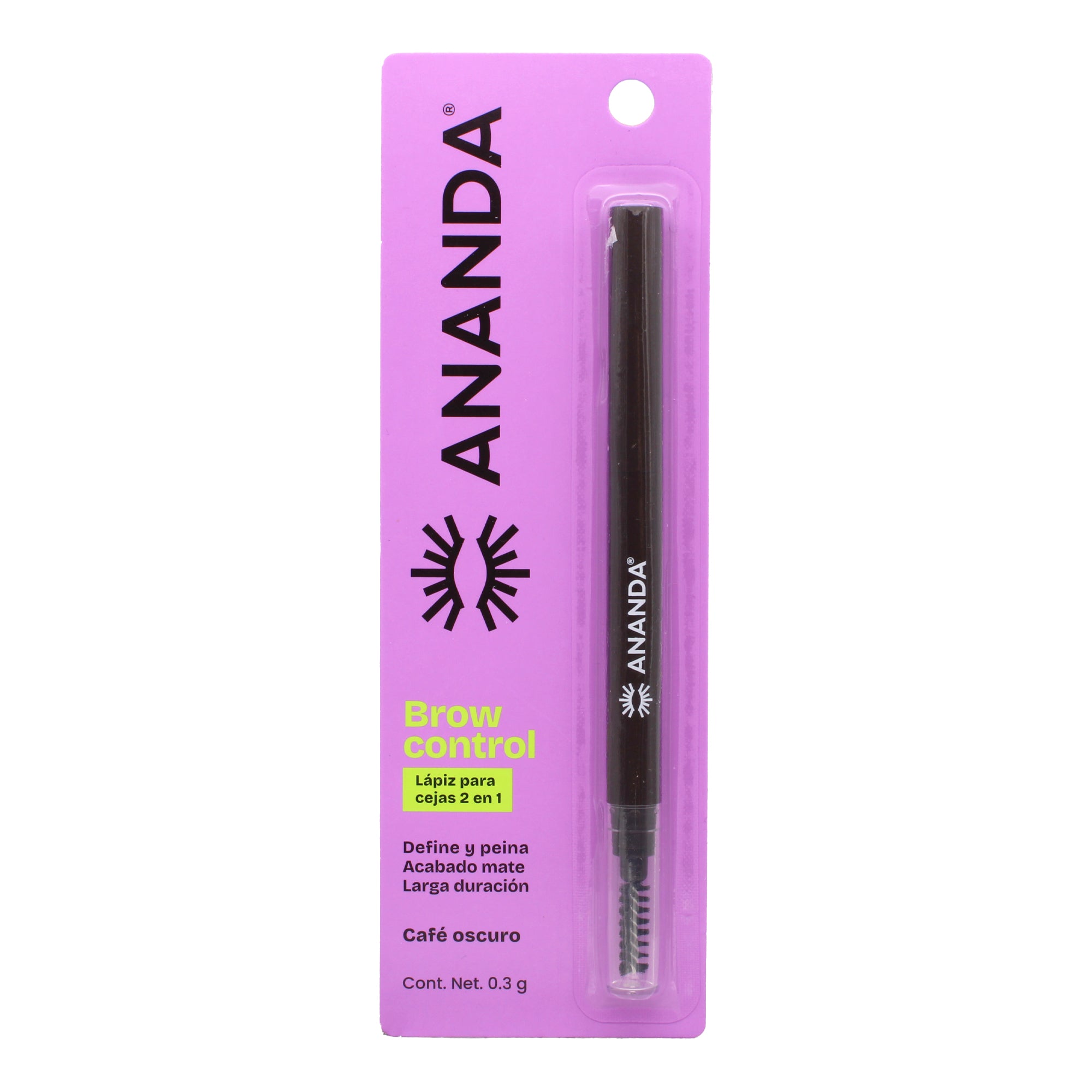 Lapiz Para Cejas 2 En 1 Café Oscuro 0.3 G